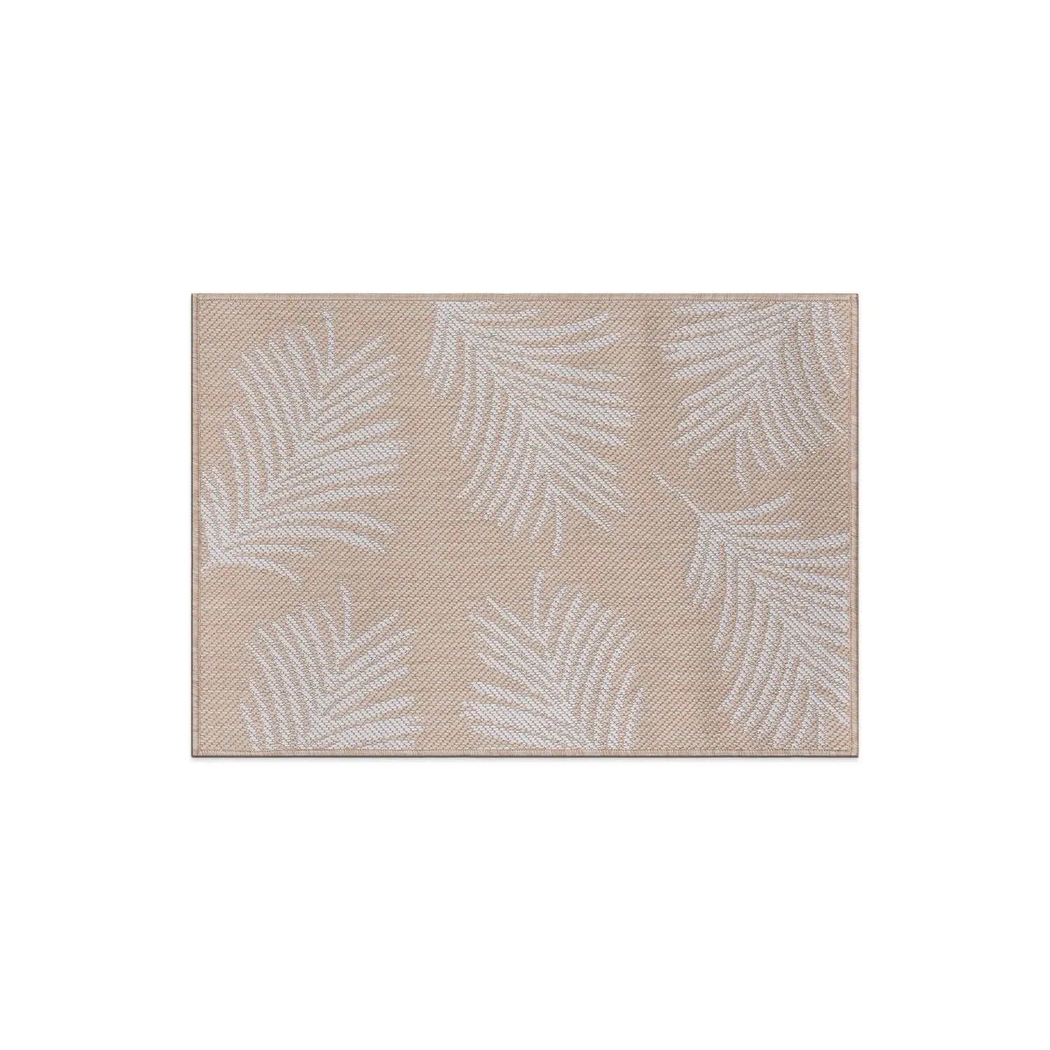 World Rug Gallery Contemporary Palm Leaves Textured Flat Weave Indoor/Outdoor Area Rug