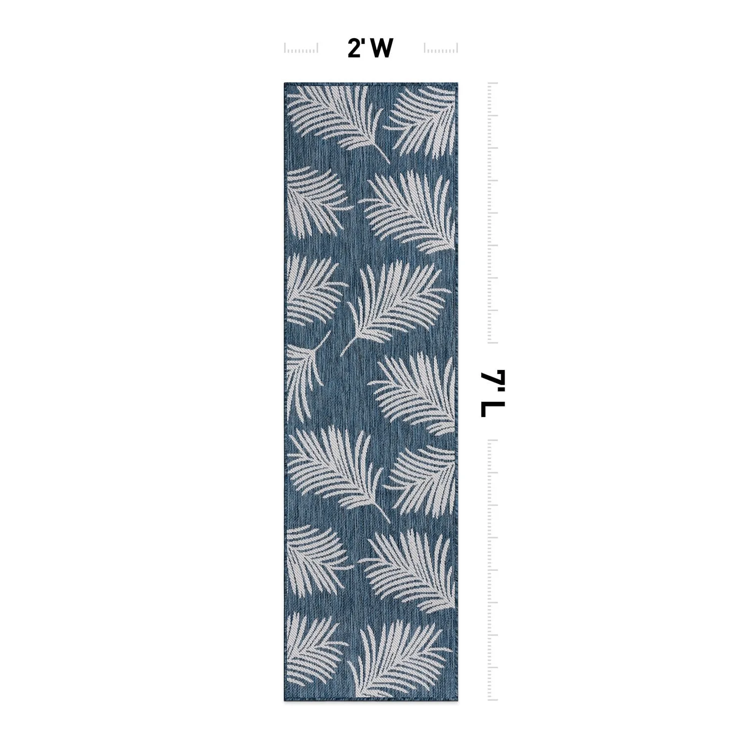 World Rug Gallery Contemporary Palm Leaves Textured Flat Weave Indoor/Outdoor Area Rug