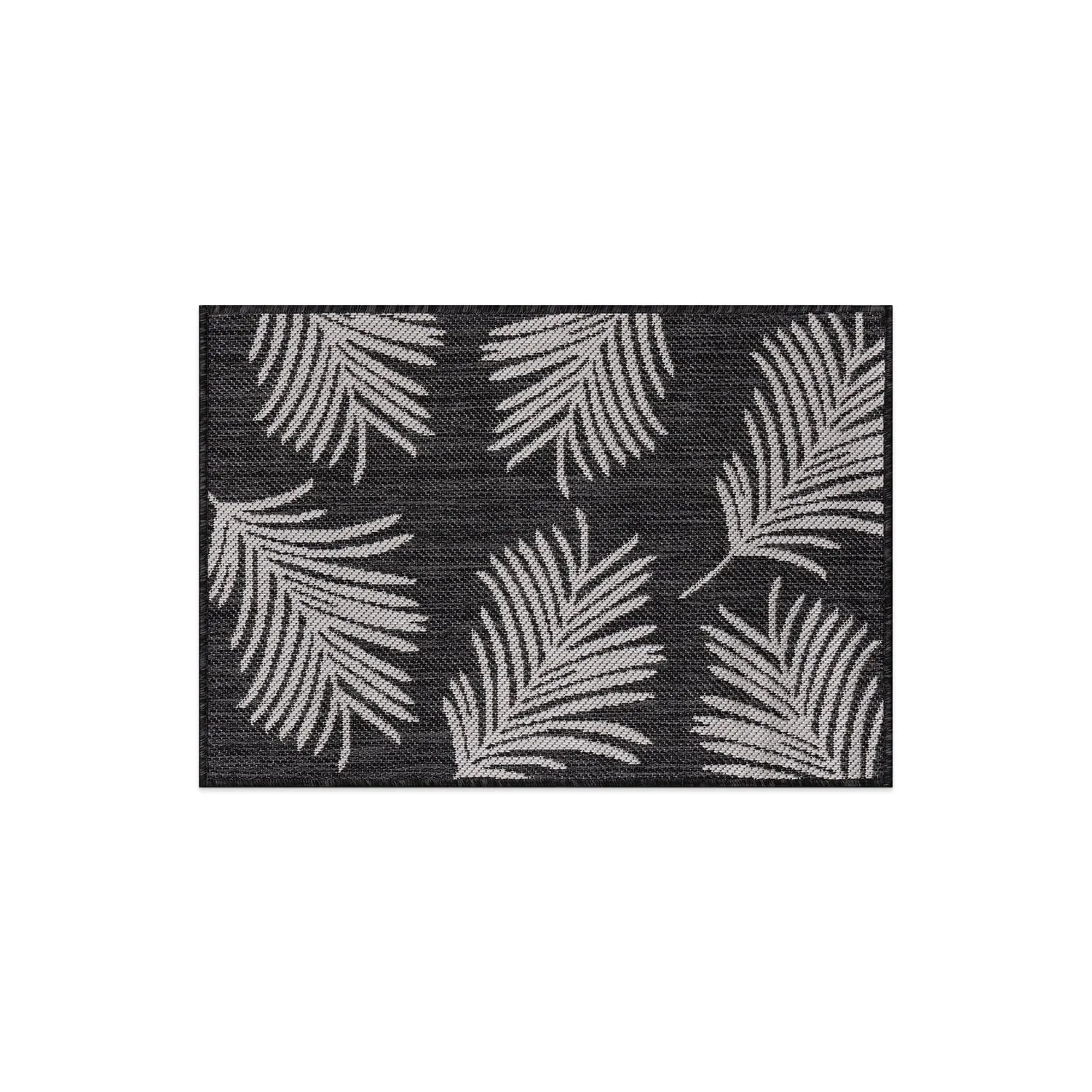 World Rug Gallery Contemporary Palm Leaves Textured Flat Weave Indoor/Outdoor Area Rug