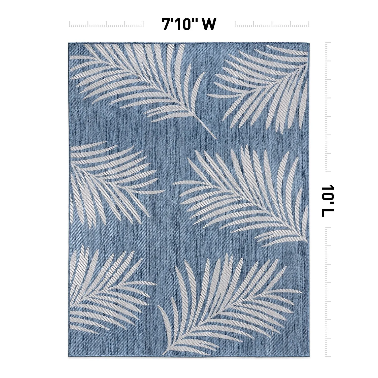 World Rug Gallery Contemporary Palm Leaves Textured Flat Weave Indoor/Outdoor Area Rug