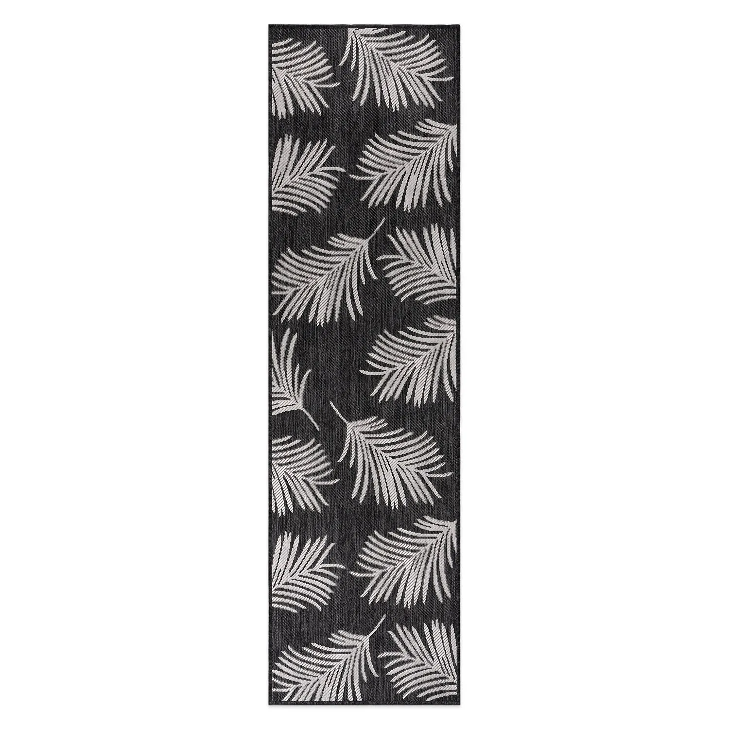World Rug Gallery Contemporary Palm Leaves Textured Flat Weave Indoor/Outdoor Area Rug