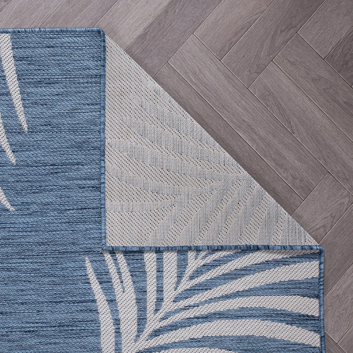 World Rug Gallery Contemporary Palm Leaves Textured Flat Weave Indoor/Outdoor Area Rug