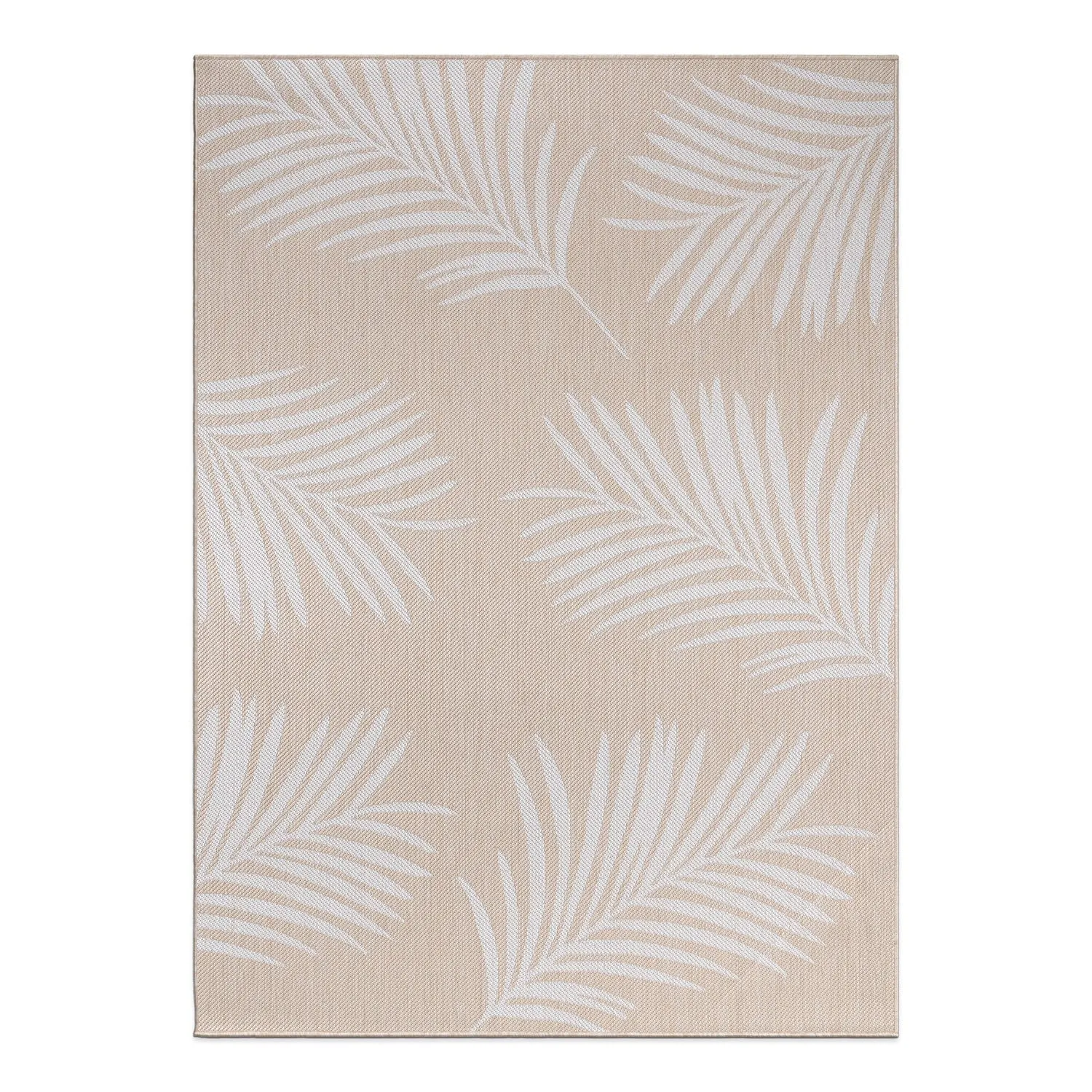 World Rug Gallery Contemporary Palm Leaves Textured Flat Weave Indoor/Outdoor Area Rug