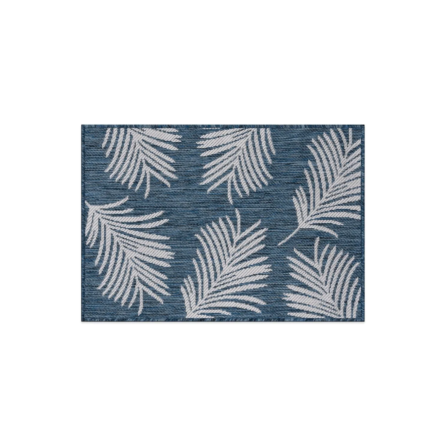World Rug Gallery Contemporary Palm Leaves Textured Flat Weave Indoor/Outdoor Area Rug