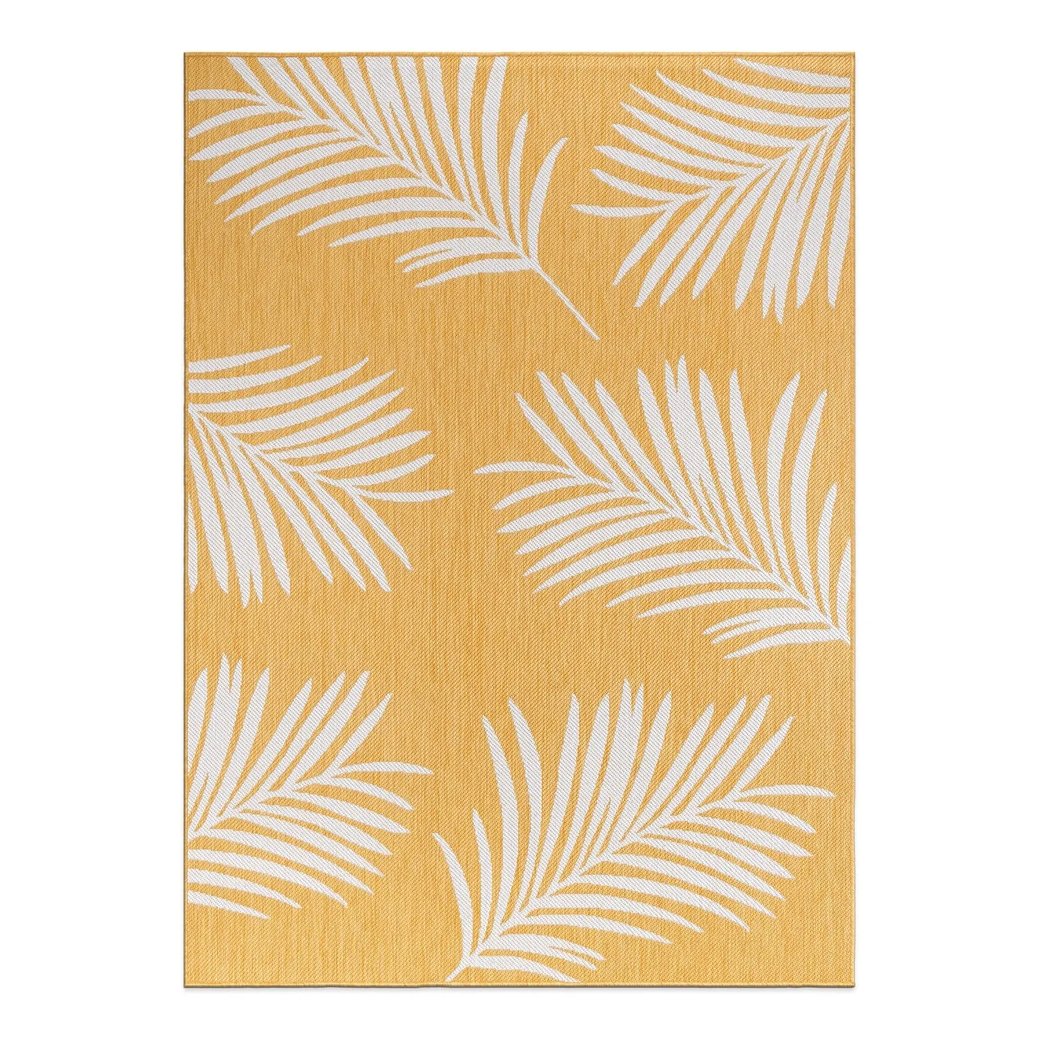World Rug Gallery Contemporary Palm Leaves Textured Flat Weave Indoor/Outdoor Area Rug