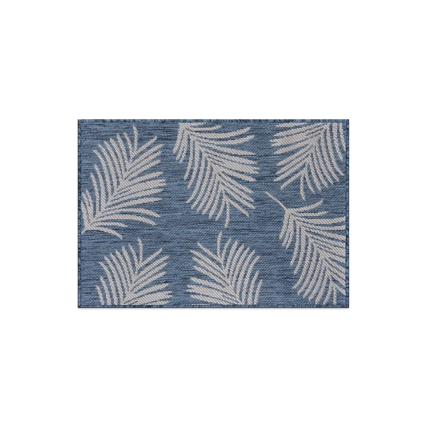 World Rug Gallery Contemporary Palm Leaves Textured Flat Weave Indoor/Outdoor Area Rug