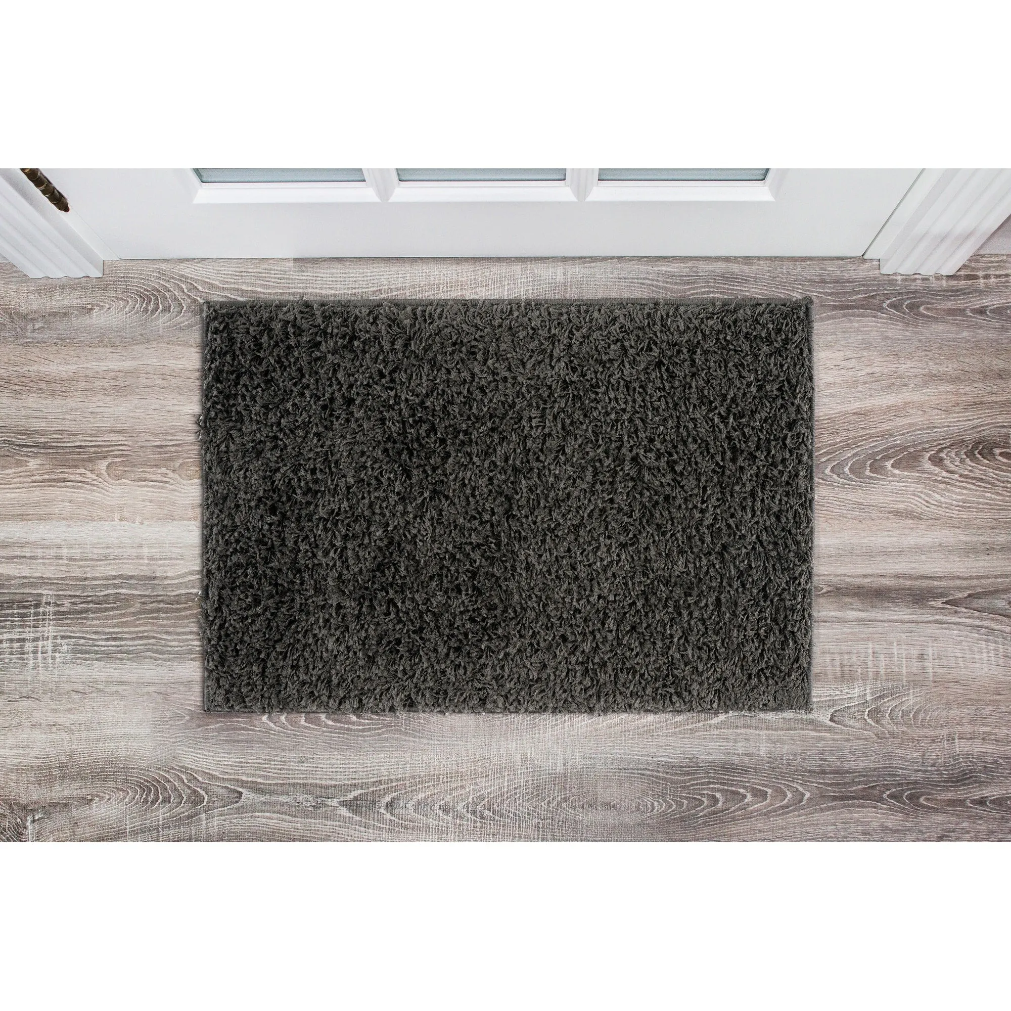 World Rug Gallery Contemporary Solid Cozy Plush Shag Area Rug