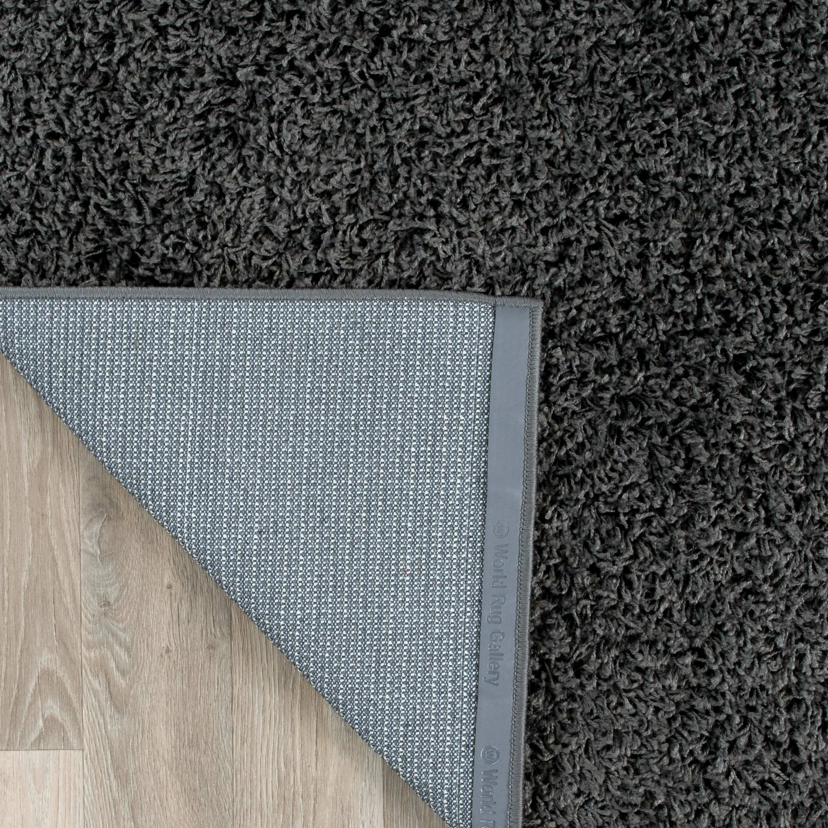 World Rug Gallery Contemporary Solid Cozy Plush Shag Area Rug