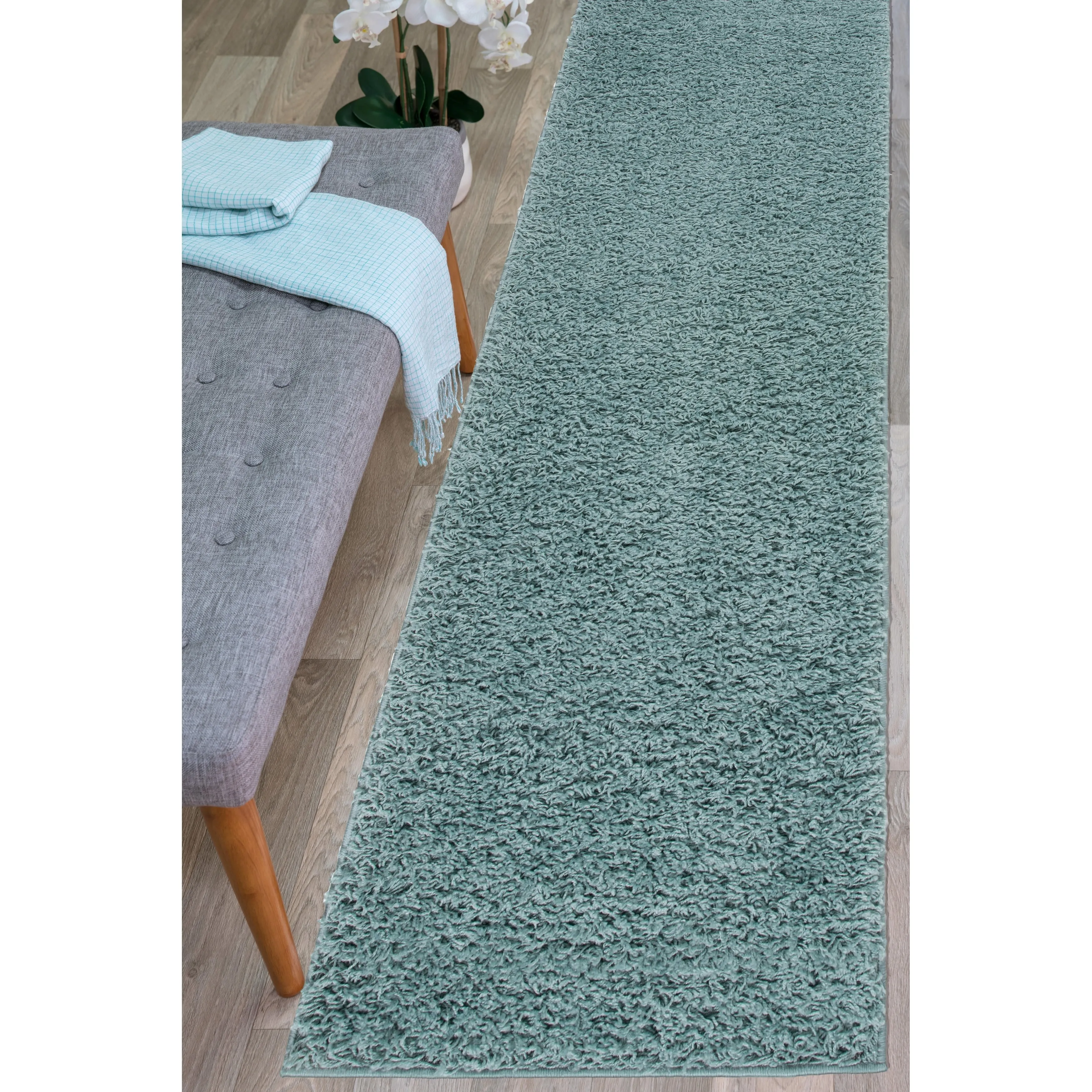 World Rug Gallery Contemporary Solid Cozy Plush Shag Area Rug