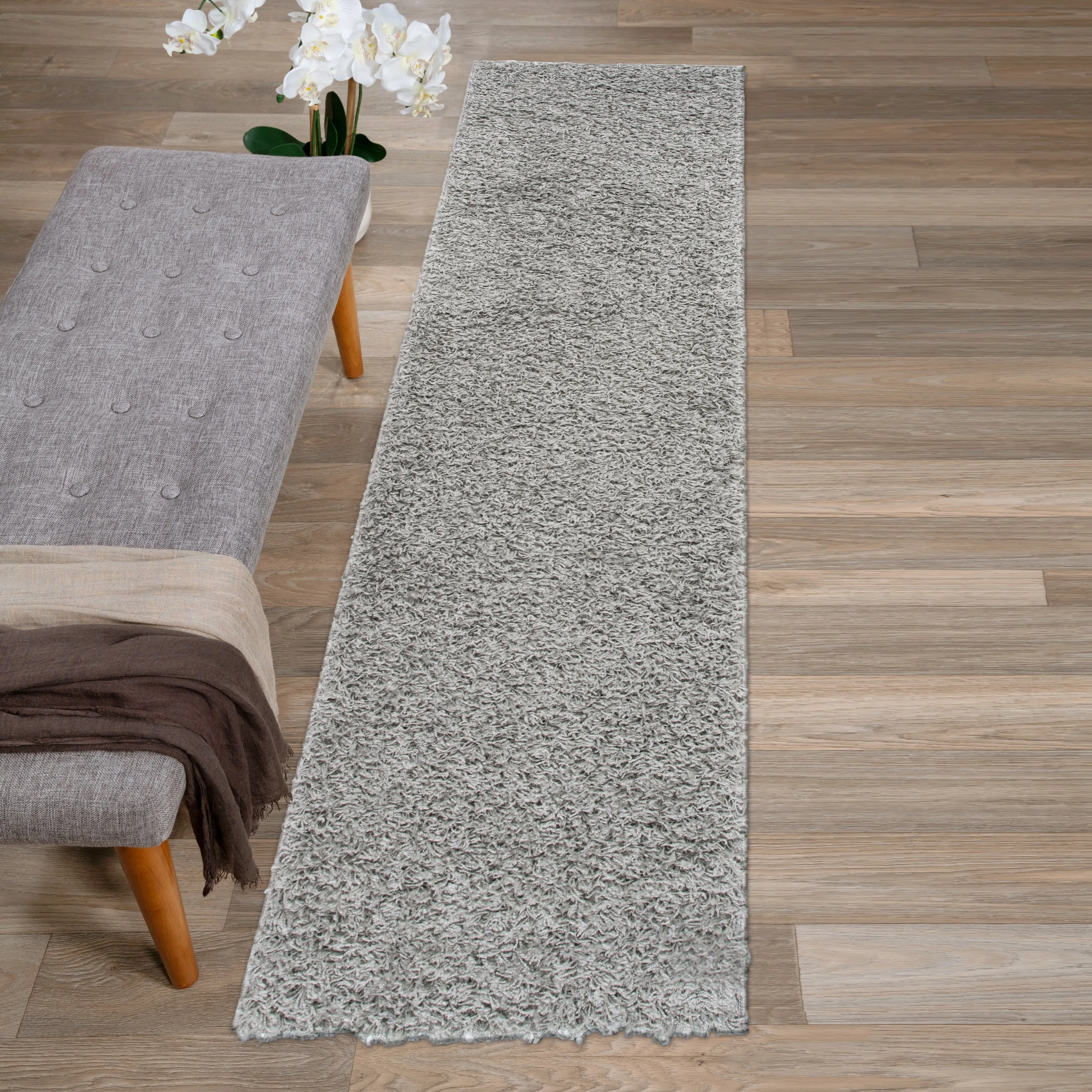 World Rug Gallery Contemporary Solid Cozy Plush Shag Area Rug