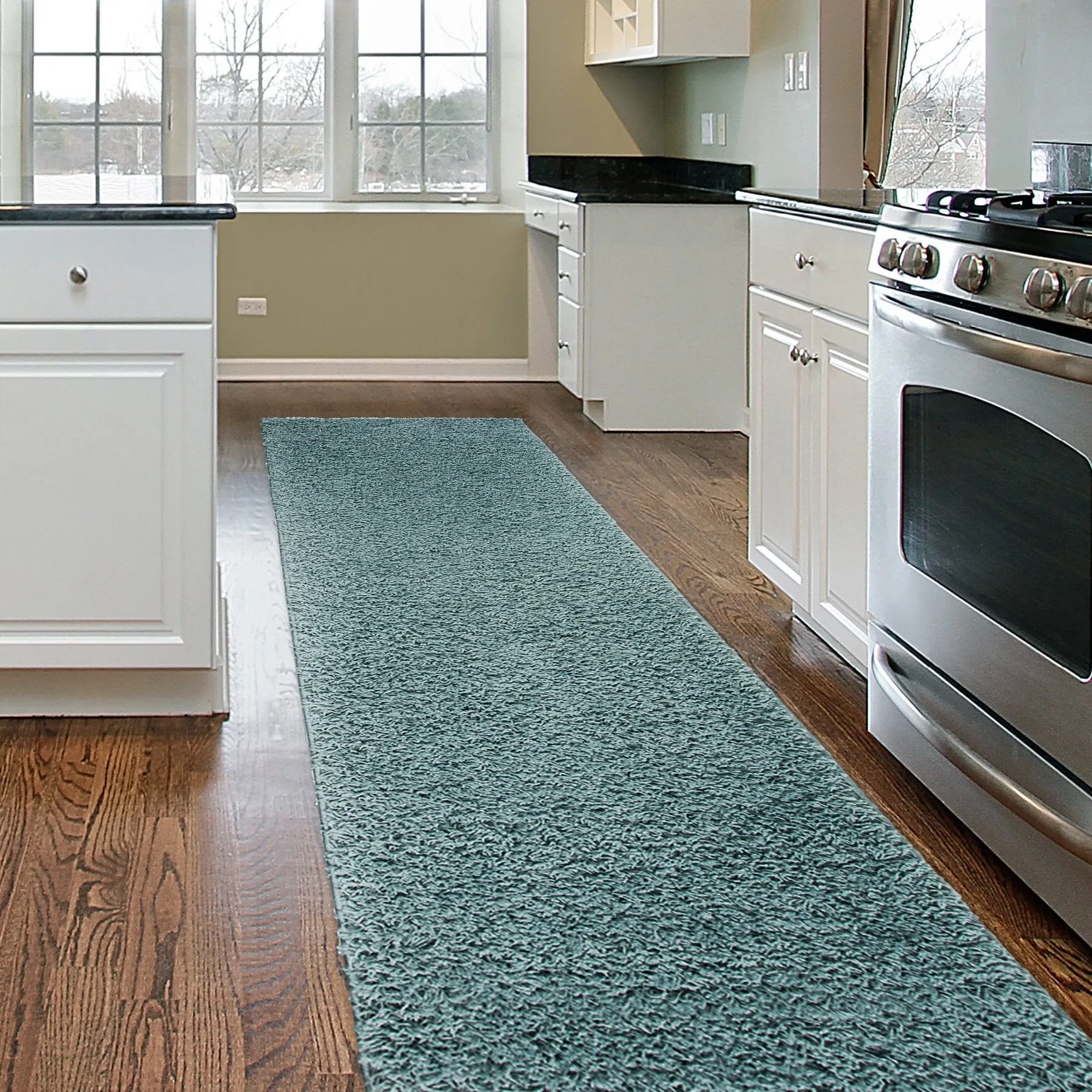 World Rug Gallery Contemporary Solid Cozy Plush Shag Area Rug