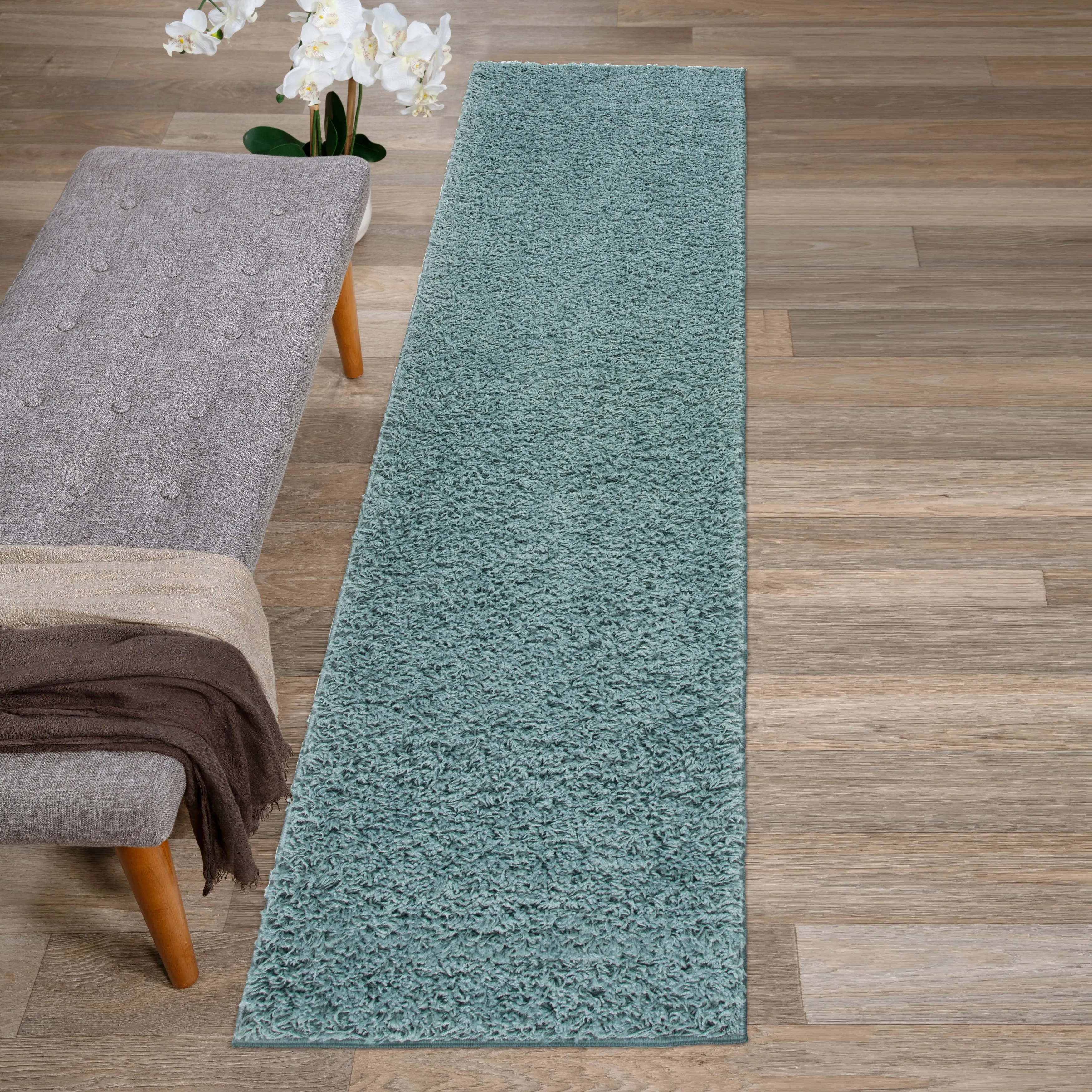 World Rug Gallery Contemporary Solid Cozy Plush Shag Area Rug