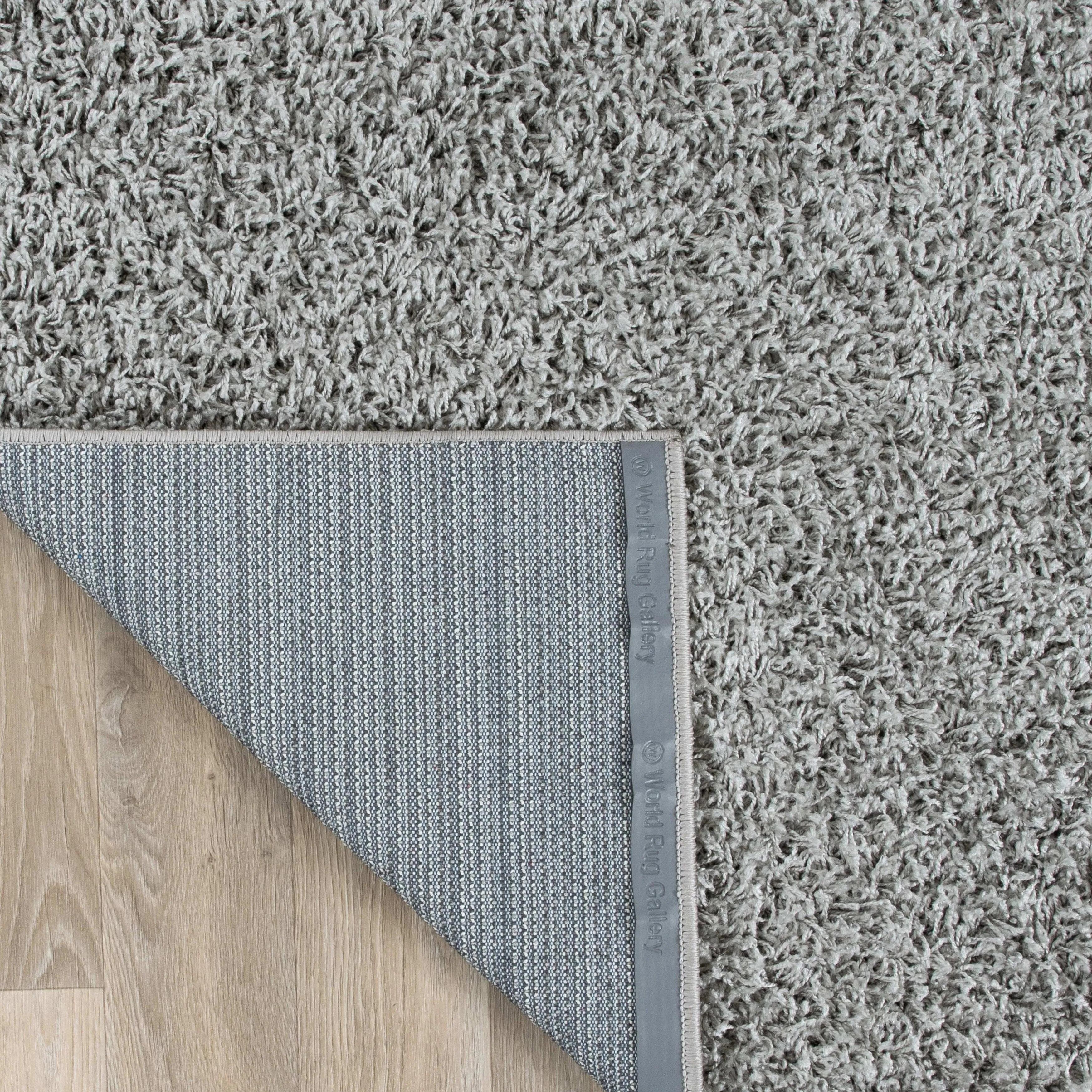 World Rug Gallery Contemporary Solid Cozy Plush Shag Area Rug