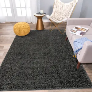 World Rug Gallery Contemporary Solid Cozy Plush Shag Area Rug