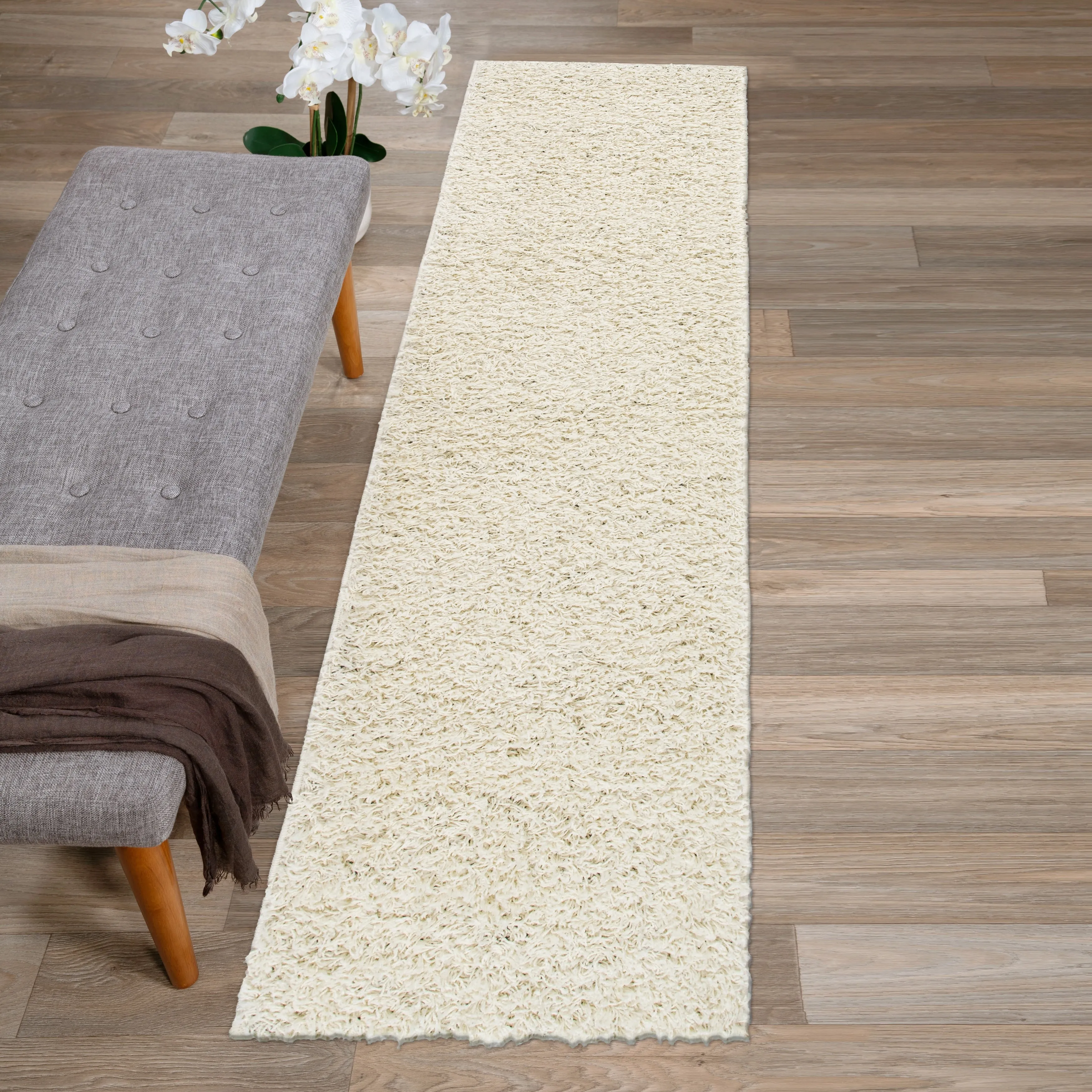 World Rug Gallery Contemporary Solid Cozy Plush Shag Area Rug