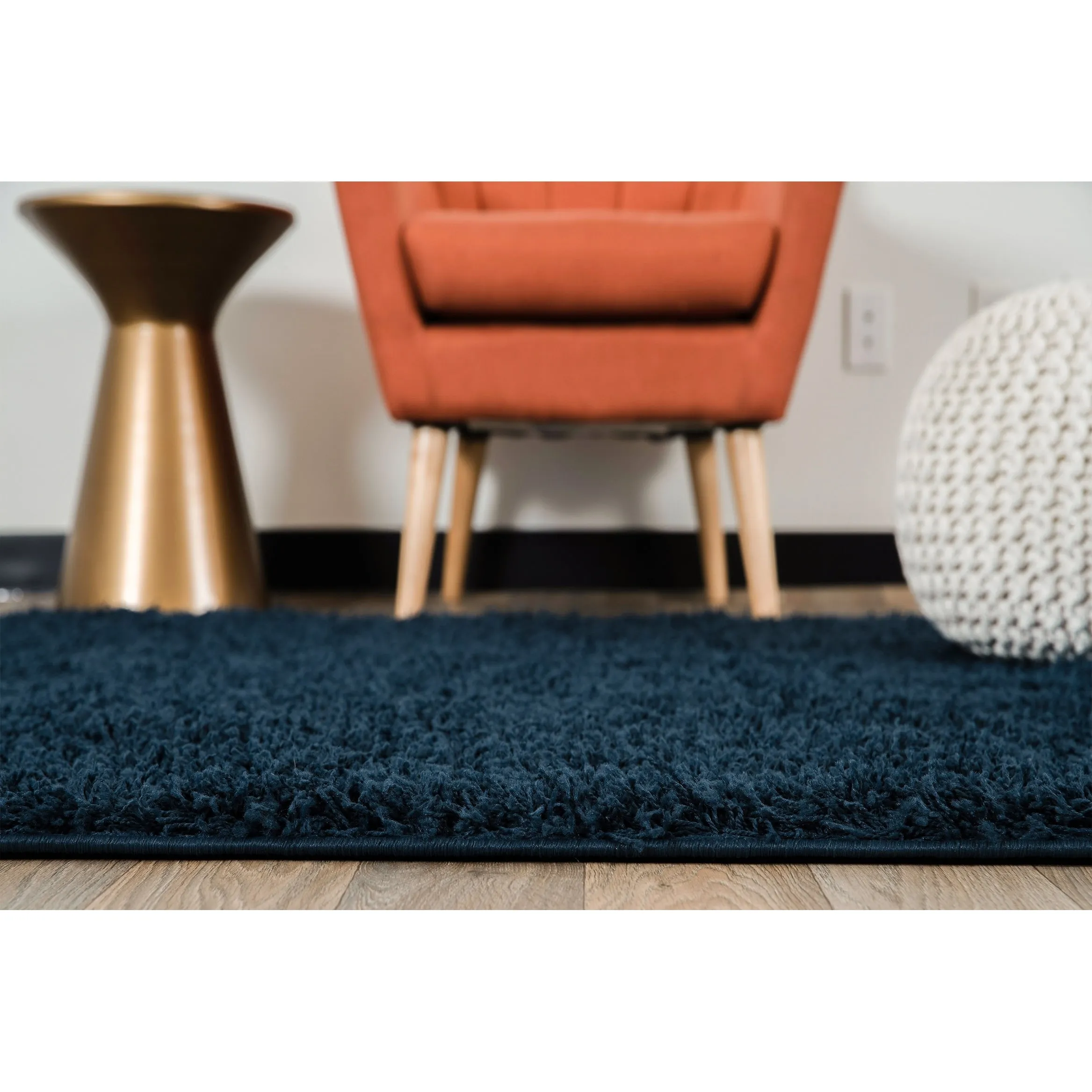 World Rug Gallery Contemporary Solid Cozy Plush Shag Area Rug