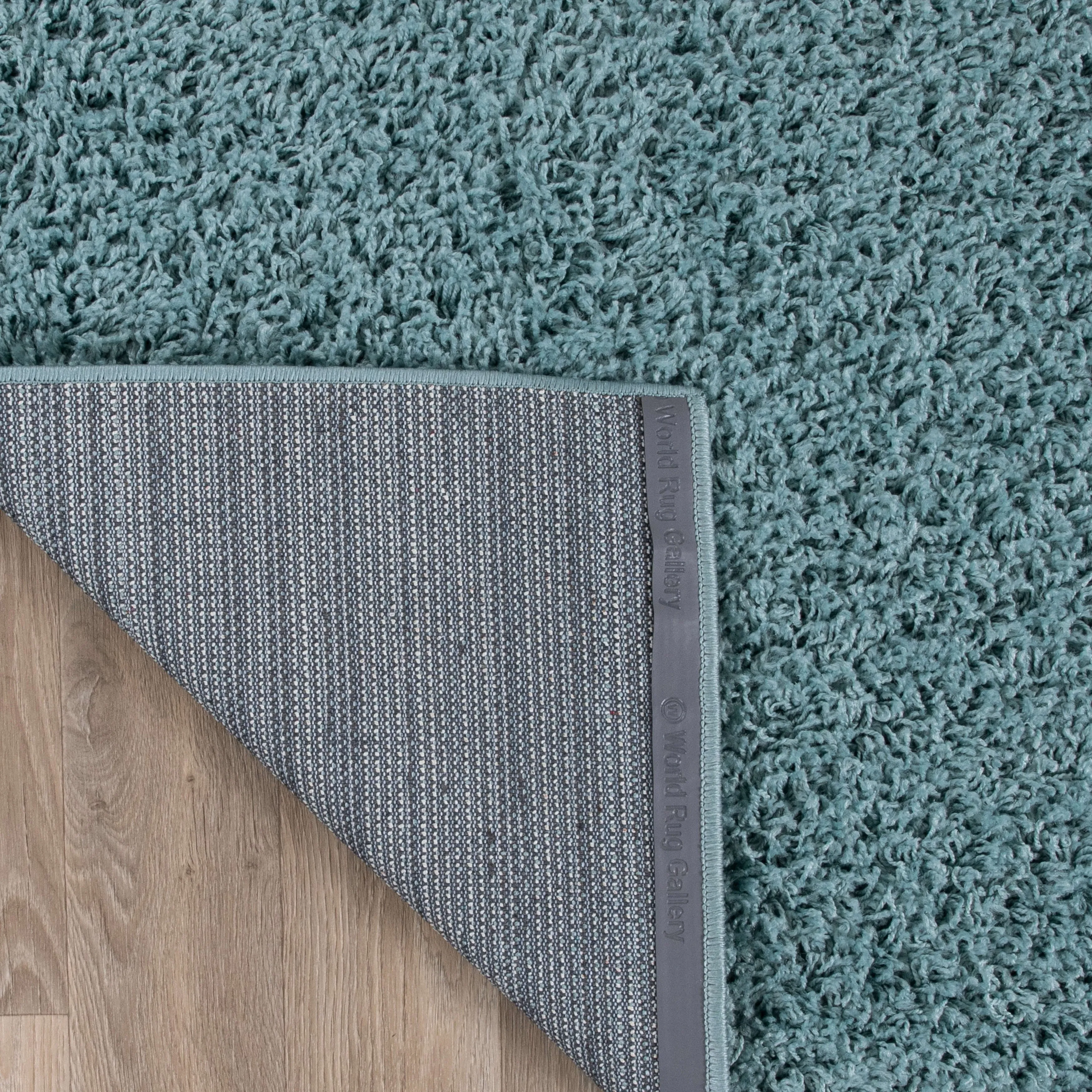 World Rug Gallery Contemporary Solid Cozy Plush Shag Area Rug