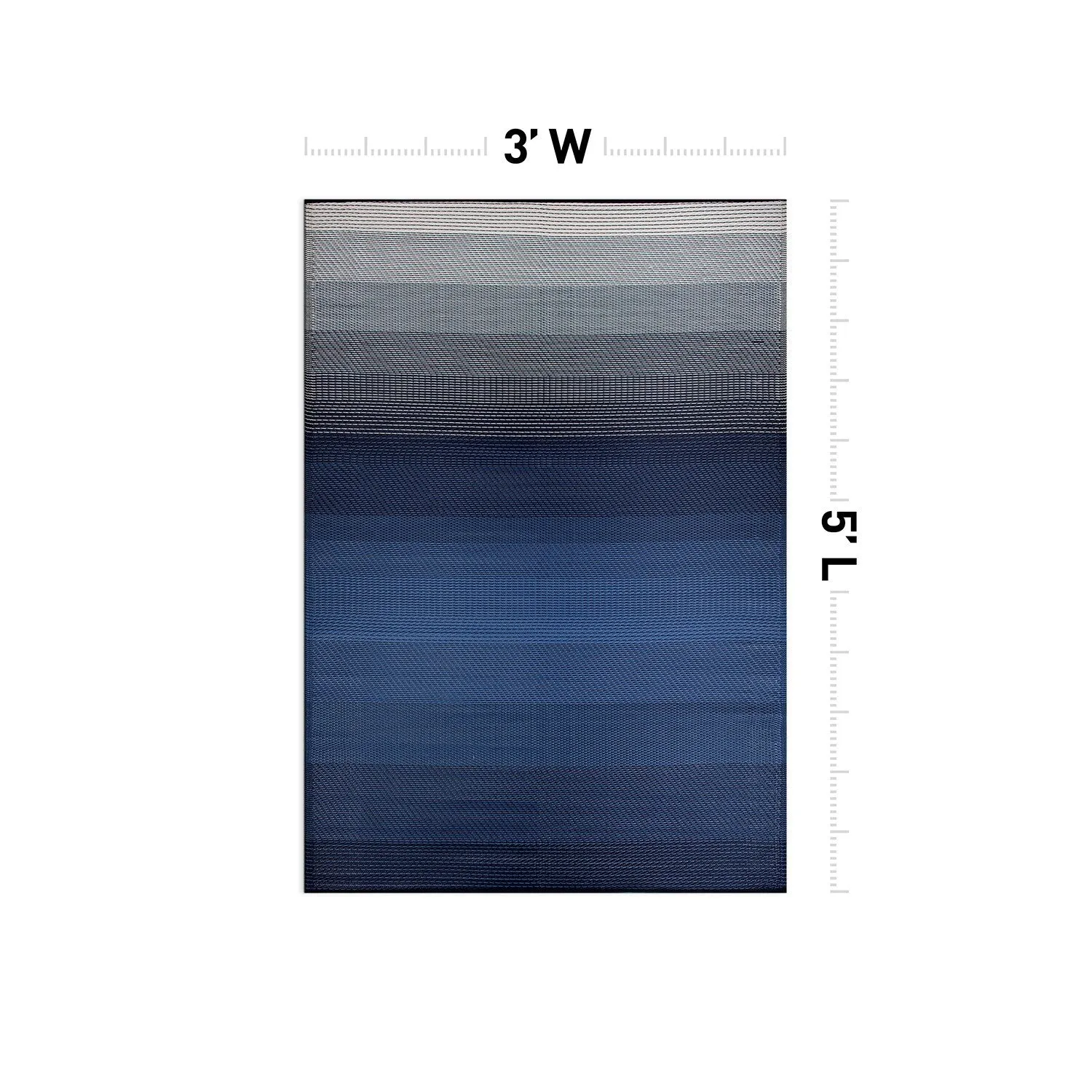 World Rug Gallery Contemporary Stripe Shade Geometric Reversible Recycled Plastic Outdoor Rugs