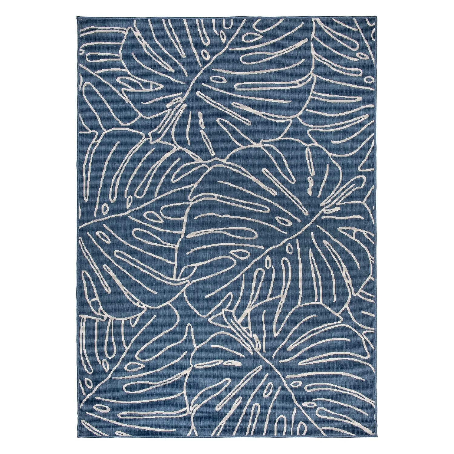World Rug Gallery Contemporary Tropical Leaves Indoor/Outdoor Area Rug
