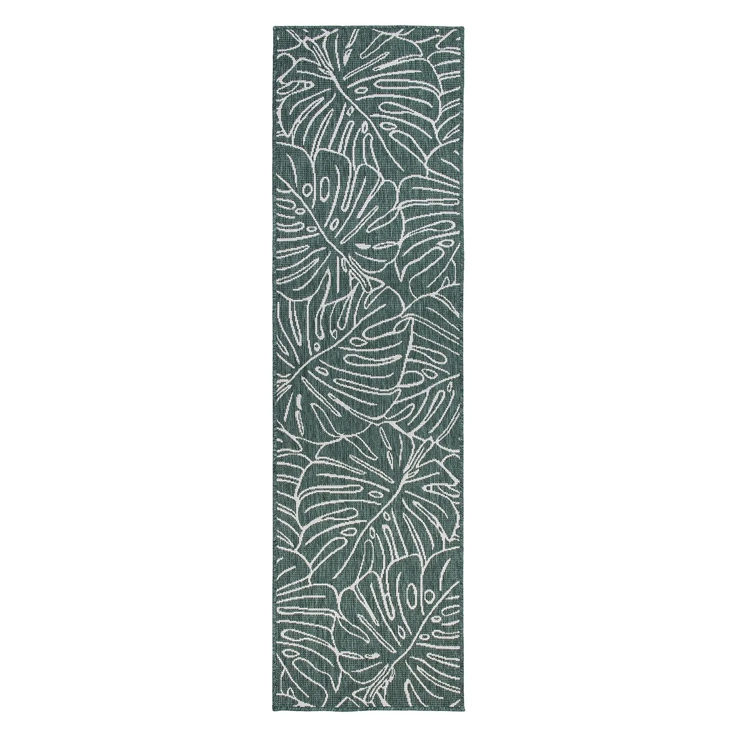 World Rug Gallery Contemporary Tropical Leaves Indoor/Outdoor Area Rug