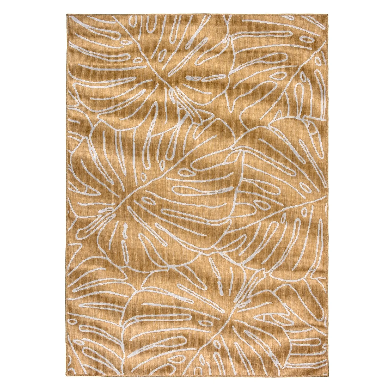 World Rug Gallery Contemporary Tropical Leaves Indoor/Outdoor Area Rug