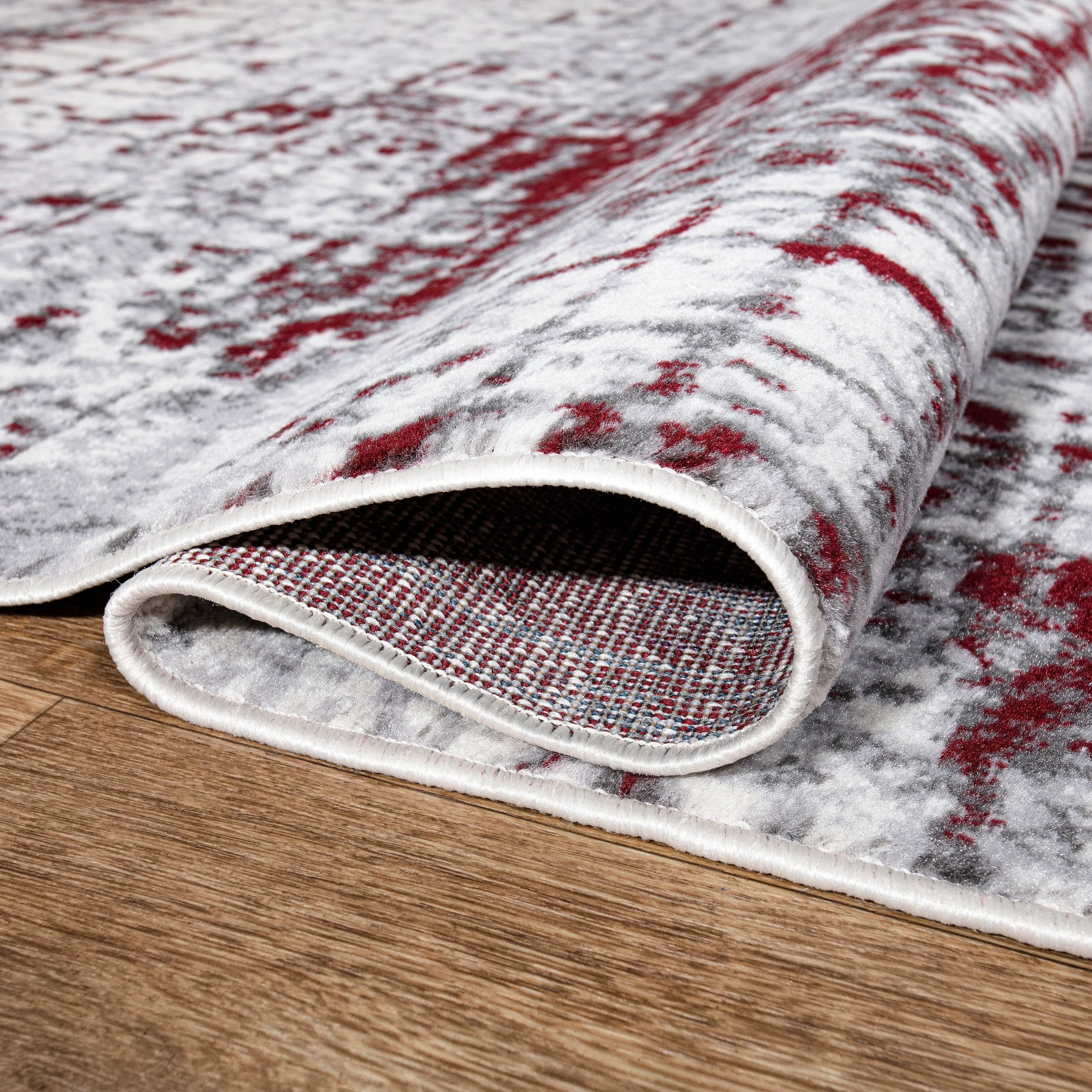 World Rug Gallery Distressed Abstract Modern Area Rug