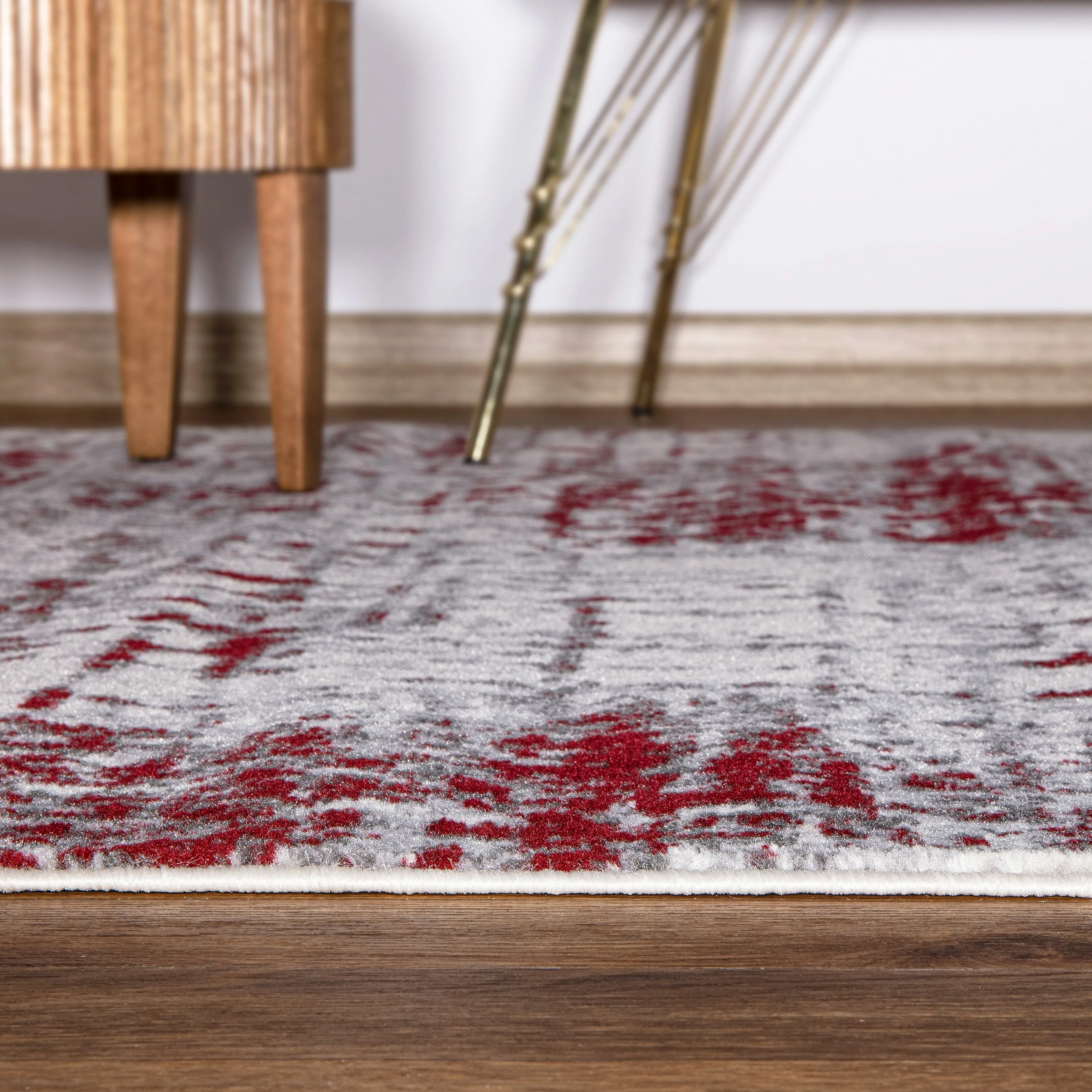 World Rug Gallery Distressed Abstract Modern Area Rug