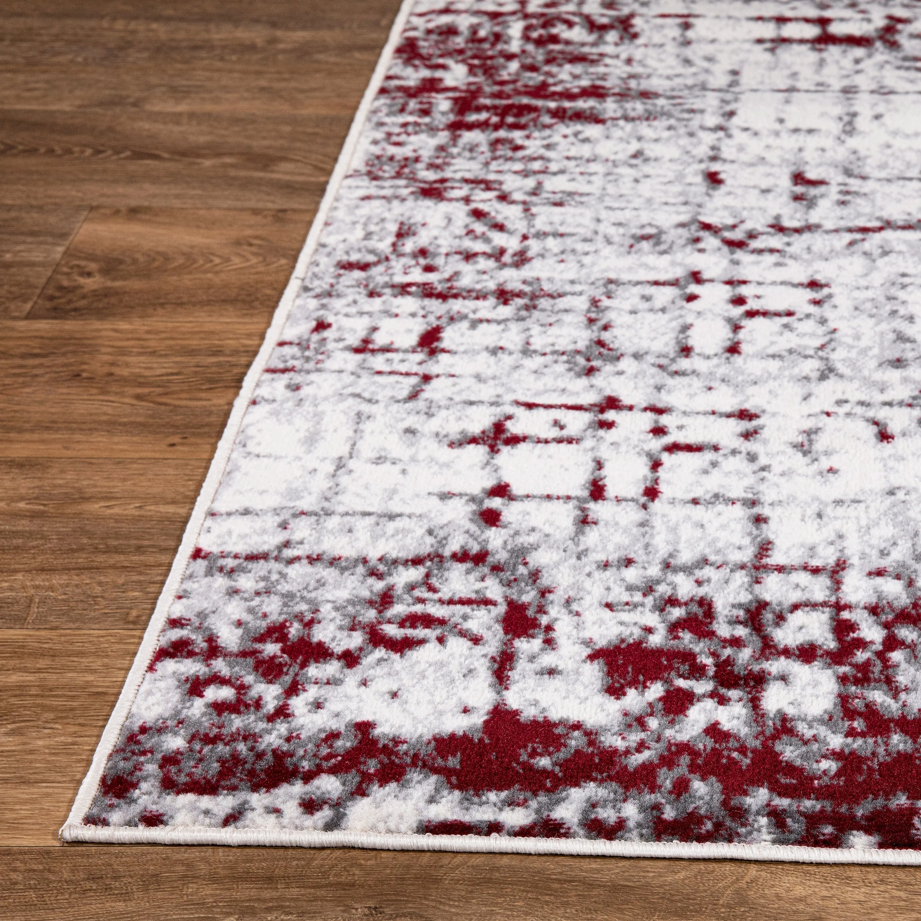 World Rug Gallery Distressed Abstract Modern Area Rug