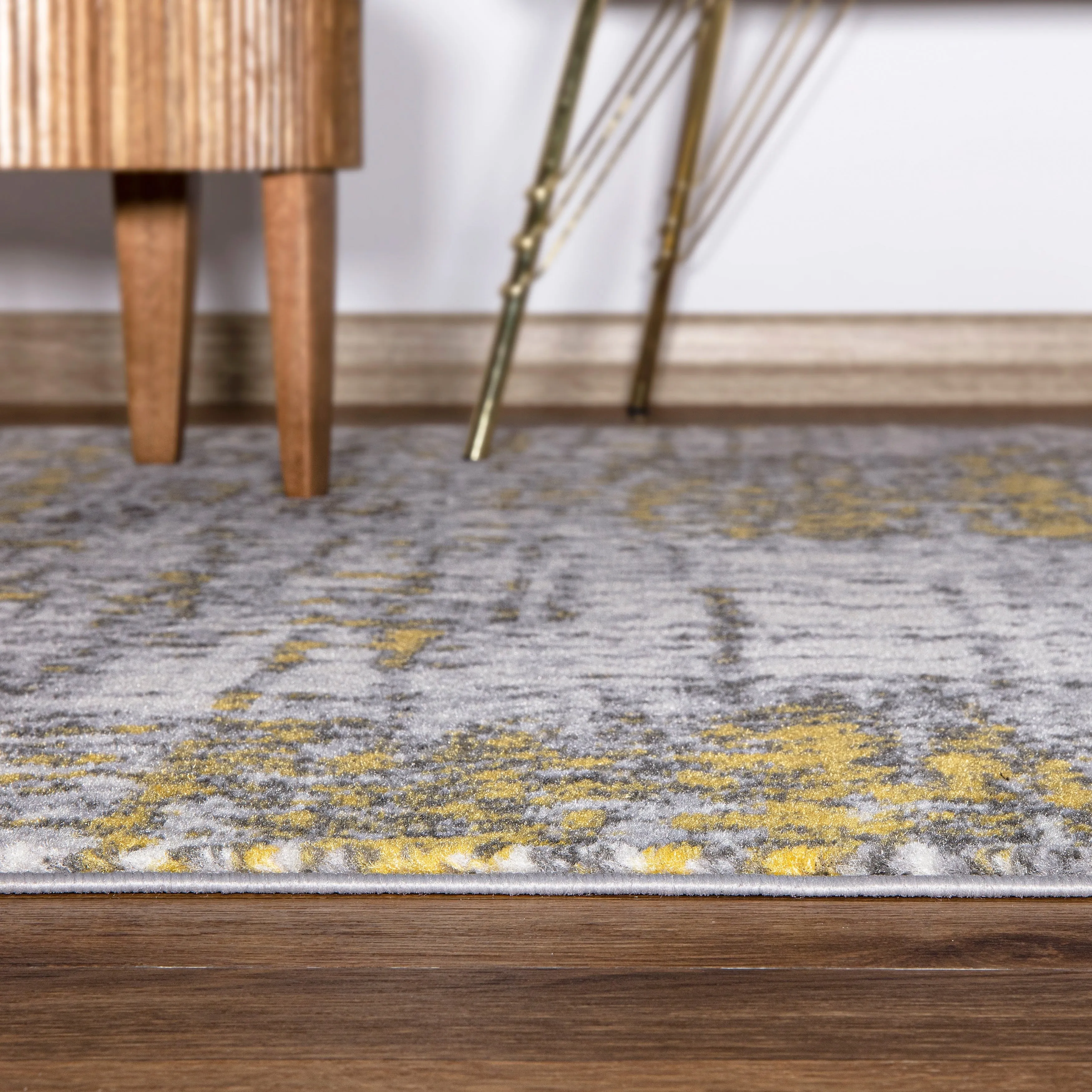 World Rug Gallery Distressed Abstract Modern Area Rug