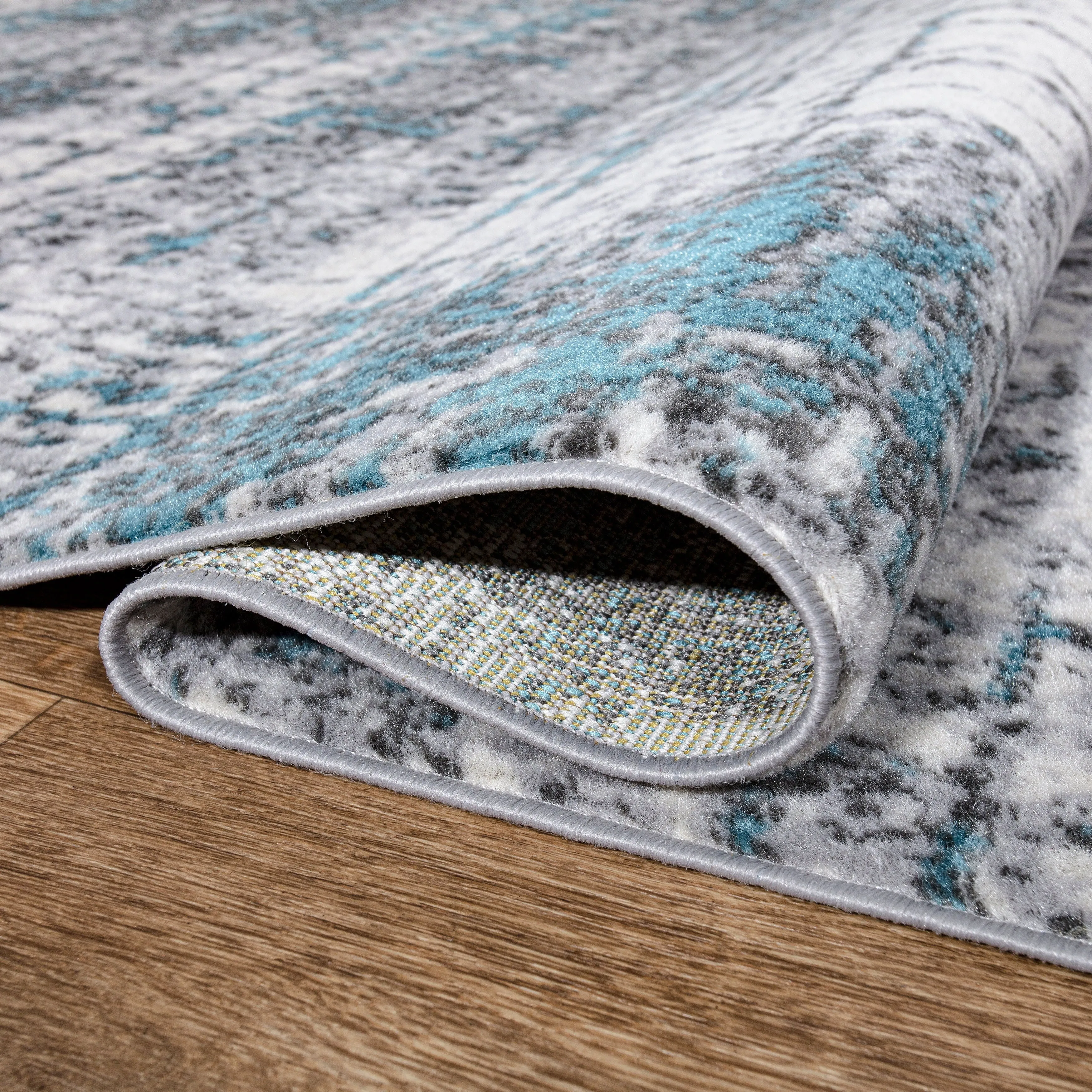 World Rug Gallery Distressed Abstract Modern Area Rug