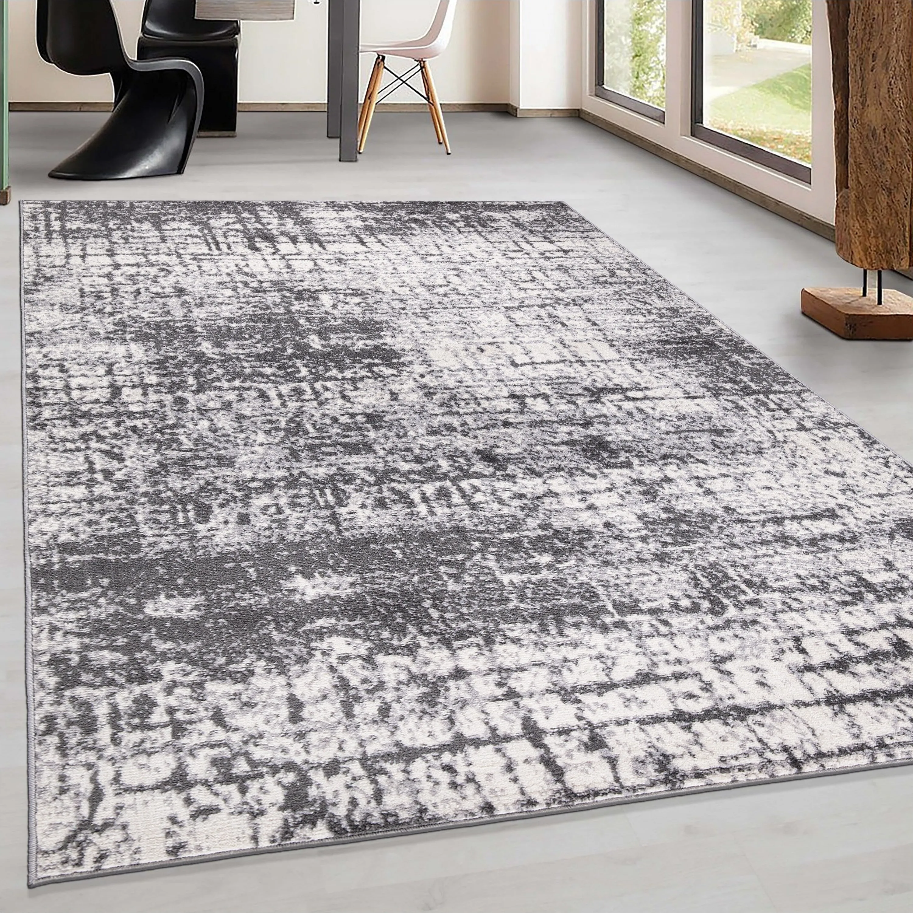World Rug Gallery Distressed Abstract Modern Area Rug