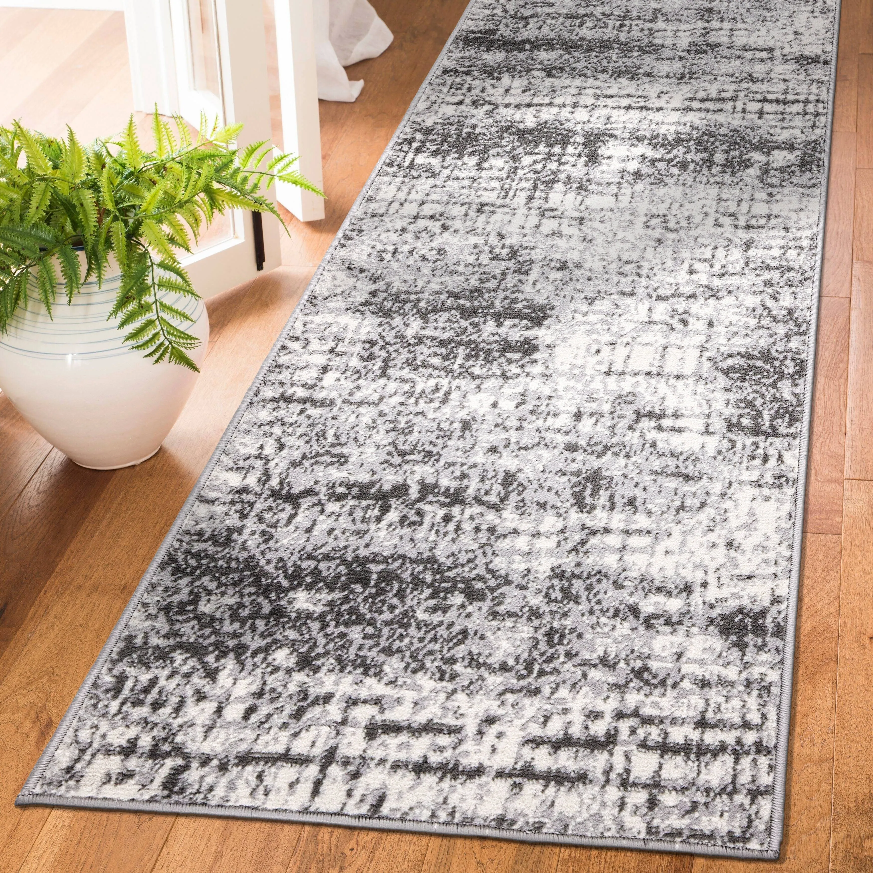 World Rug Gallery Distressed Abstract Modern Area Rug