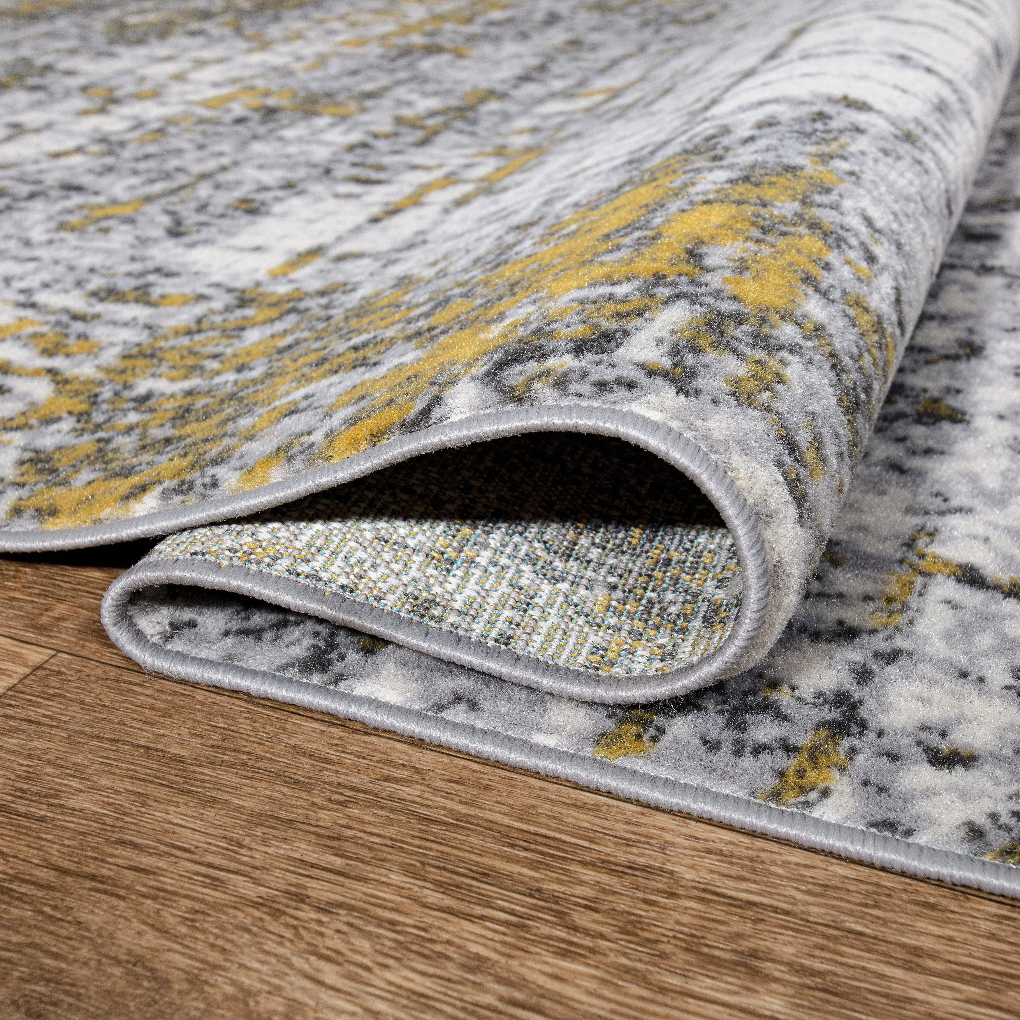 World Rug Gallery Distressed Abstract Modern Area Rug