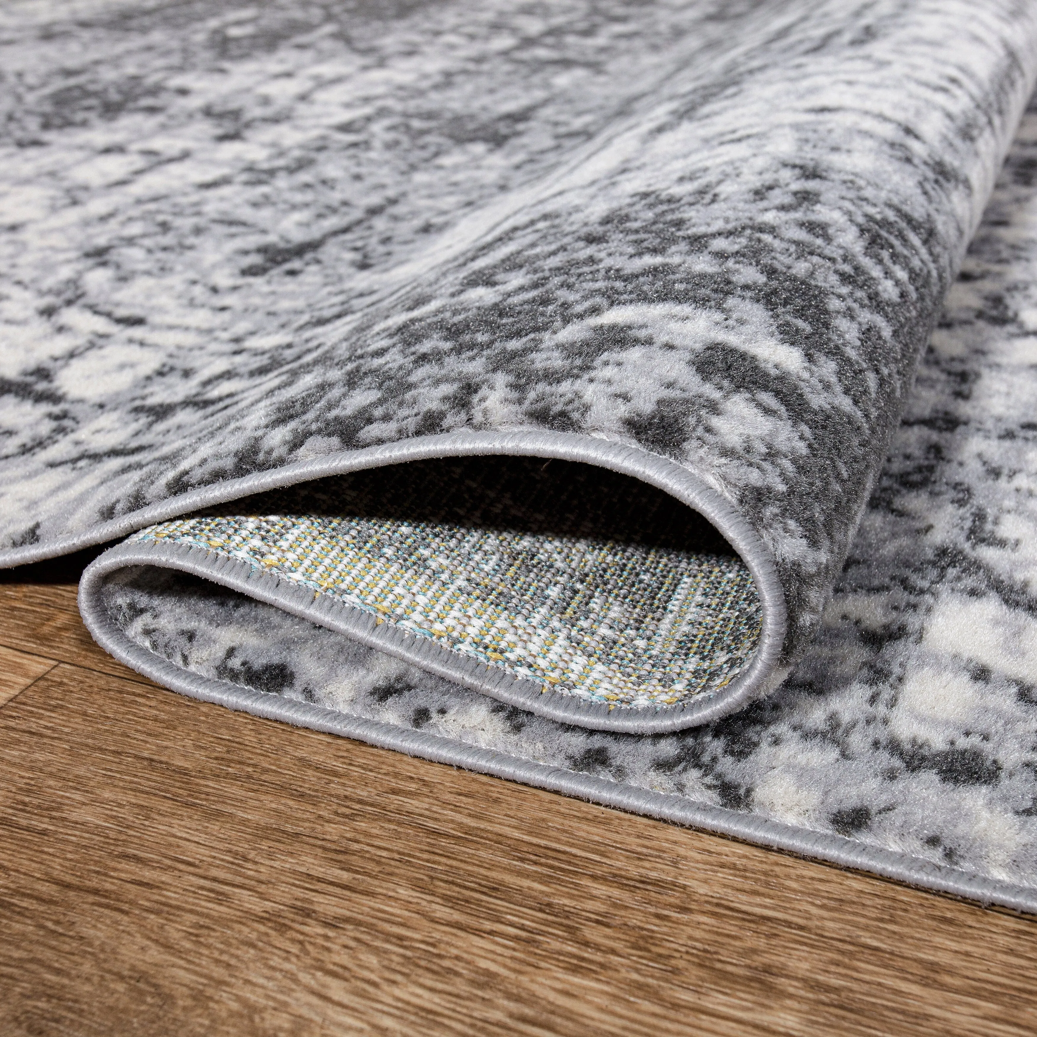 World Rug Gallery Distressed Abstract Modern Area Rug