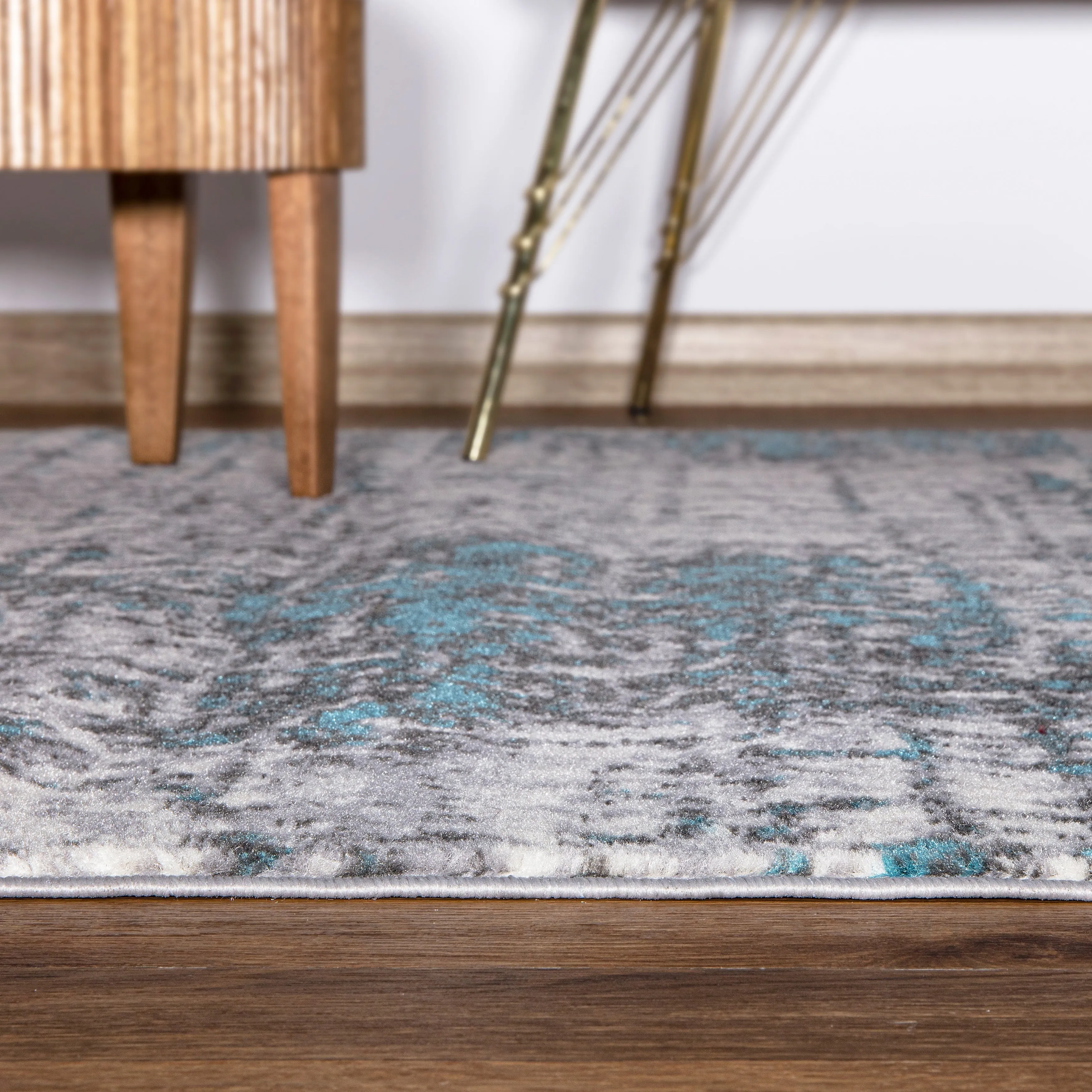 World Rug Gallery Distressed Abstract Modern Area Rug