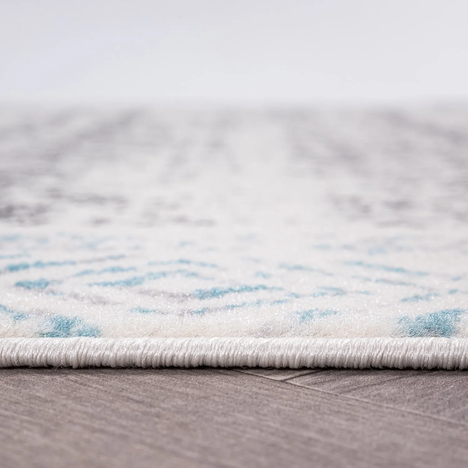 World Rug Gallery Distressed Bohemian Border Area Rug