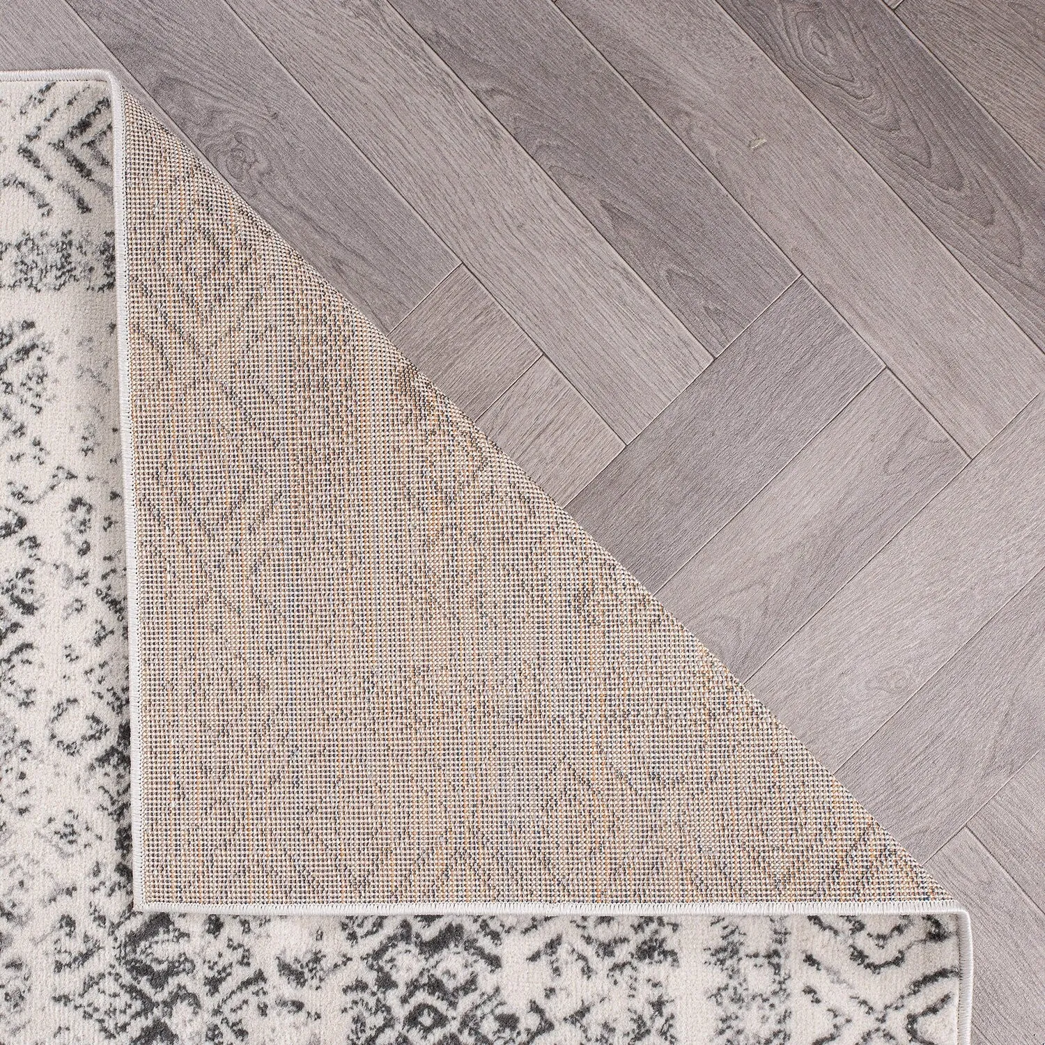 World Rug Gallery Distressed Bohemian Border Area Rug