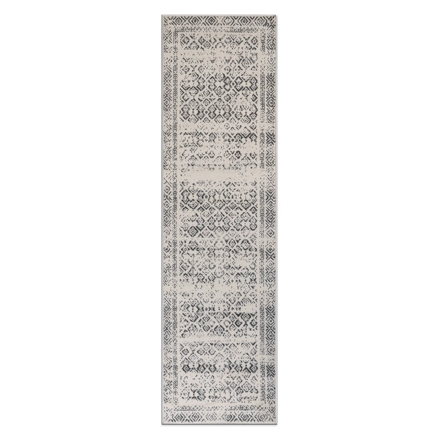 World Rug Gallery Distressed Bohemian Border Area Rug