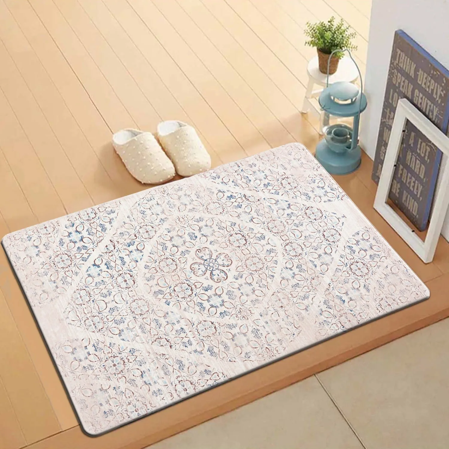 World Rug Gallery Distressed Boho Anti-Fatigue Standing Mat