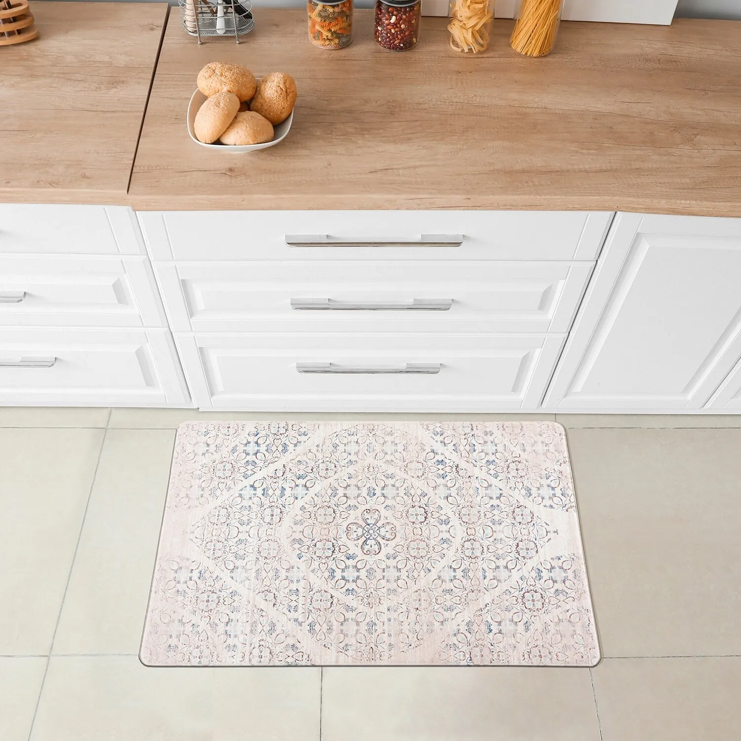 World Rug Gallery Distressed Boho Anti-Fatigue Standing Mat