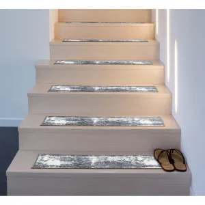 World Rug Gallery Distressed Contemporary Bohemian Non-Slip Stair Treads