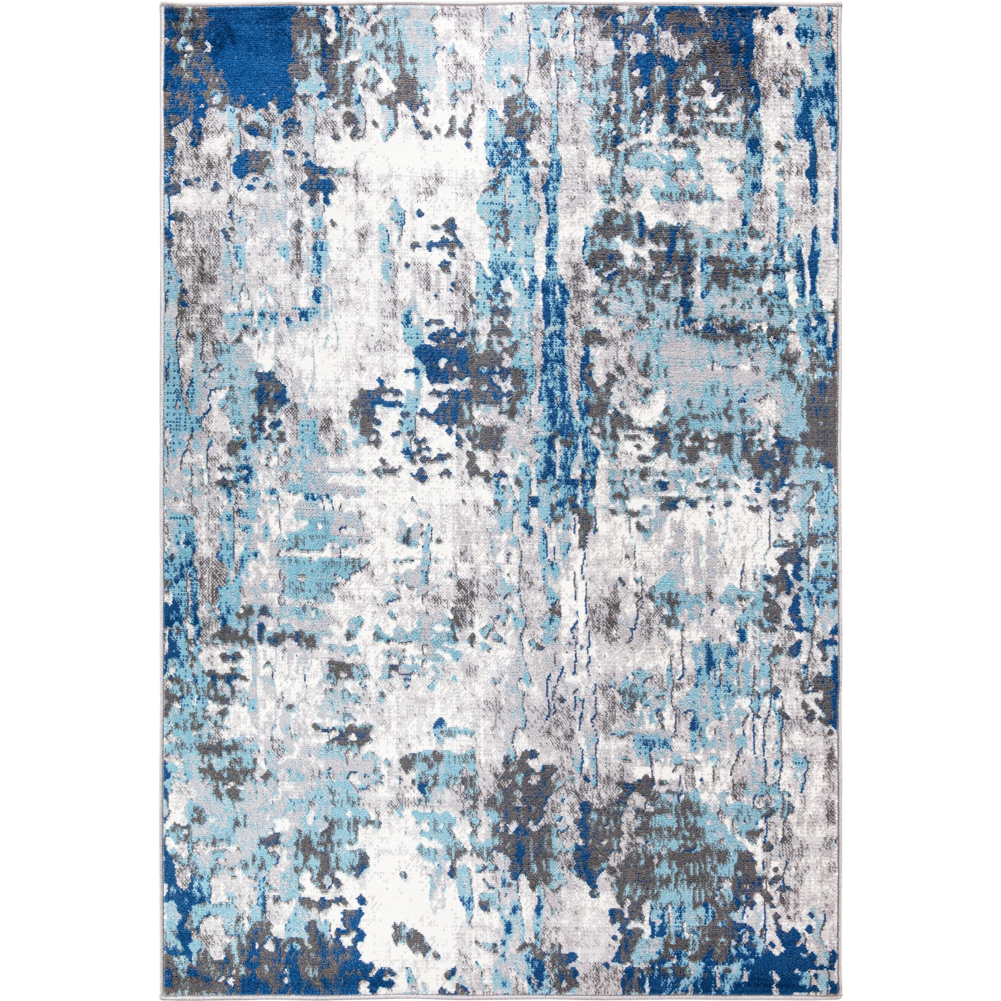 World Rug Gallery Distressed Modern Abstract Area Rug