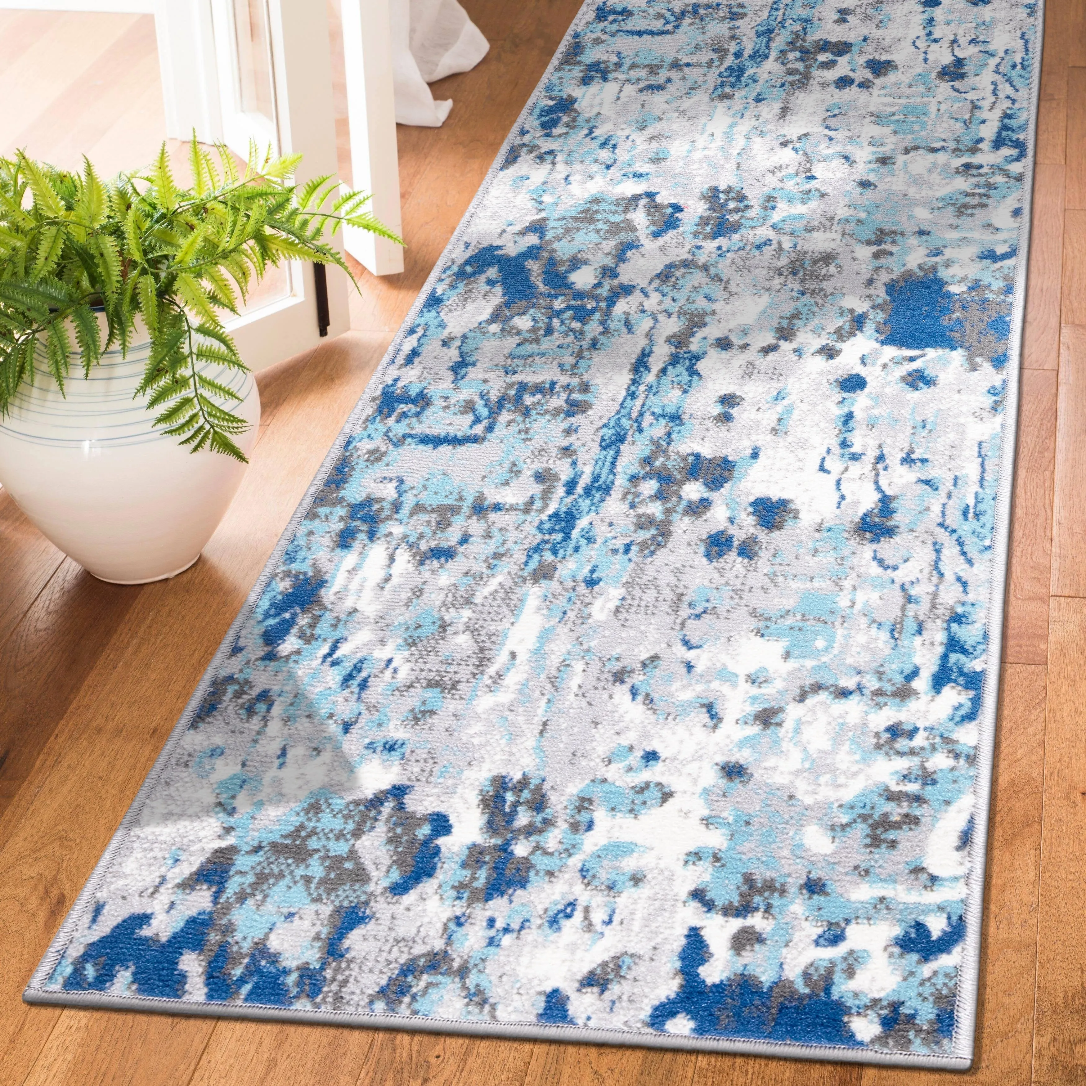 World Rug Gallery Distressed Modern Abstract Area Rug
