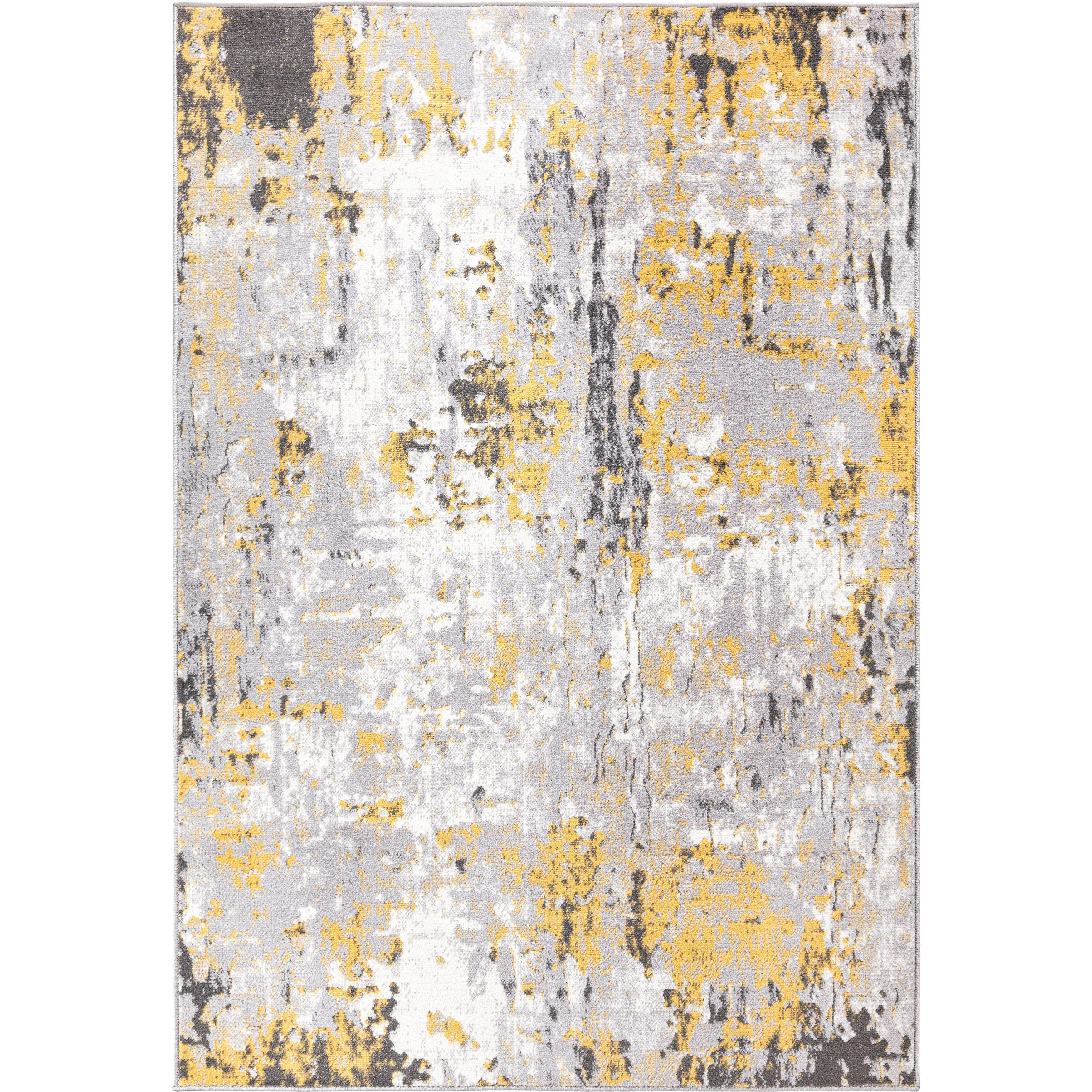 World Rug Gallery Distressed Modern Abstract Area Rug