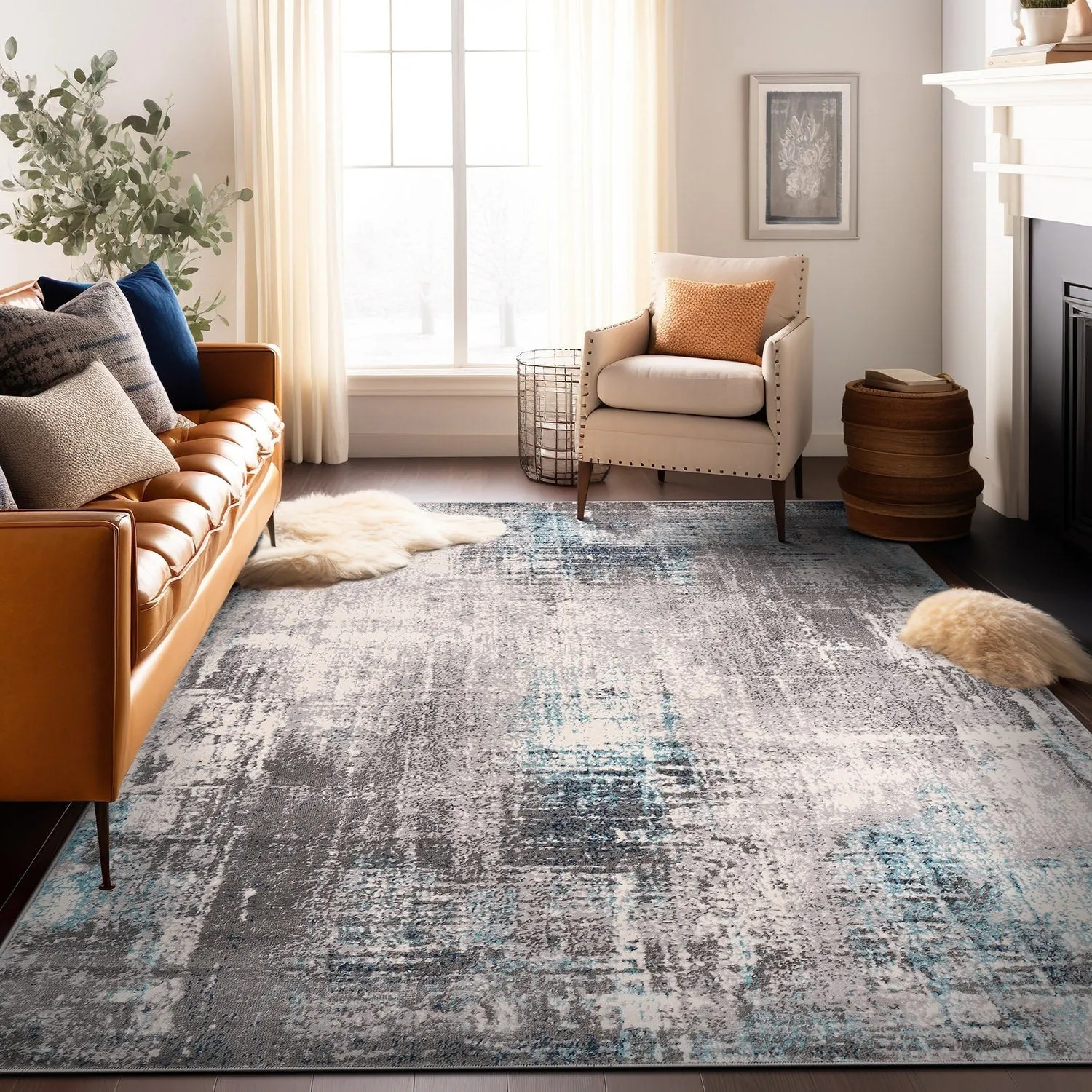 World Rug Gallery Dublin Contemporary Abstract Area Rug