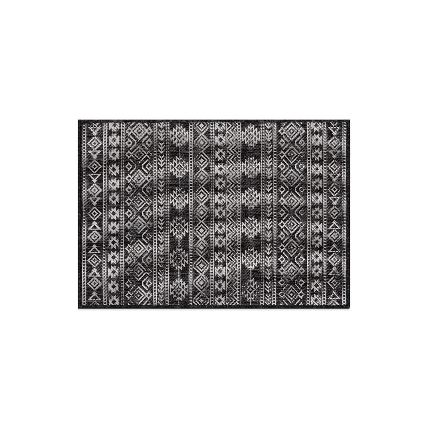 World Rug Gallery Geometric Boho Textured Flat Weave Indoor/Outdoor Area Rug