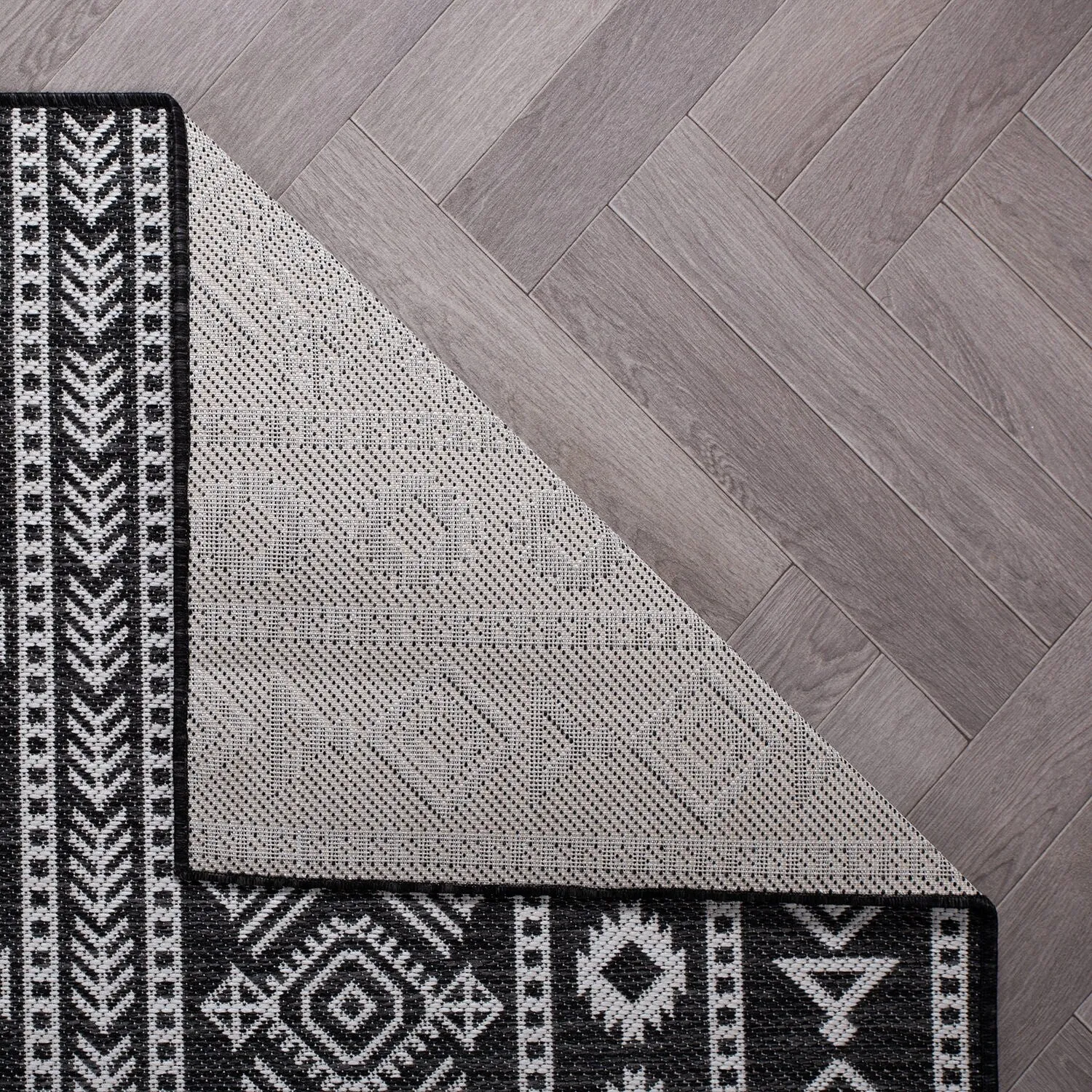 World Rug Gallery Geometric Boho Textured Flat Weave Indoor/Outdoor Area Rug
