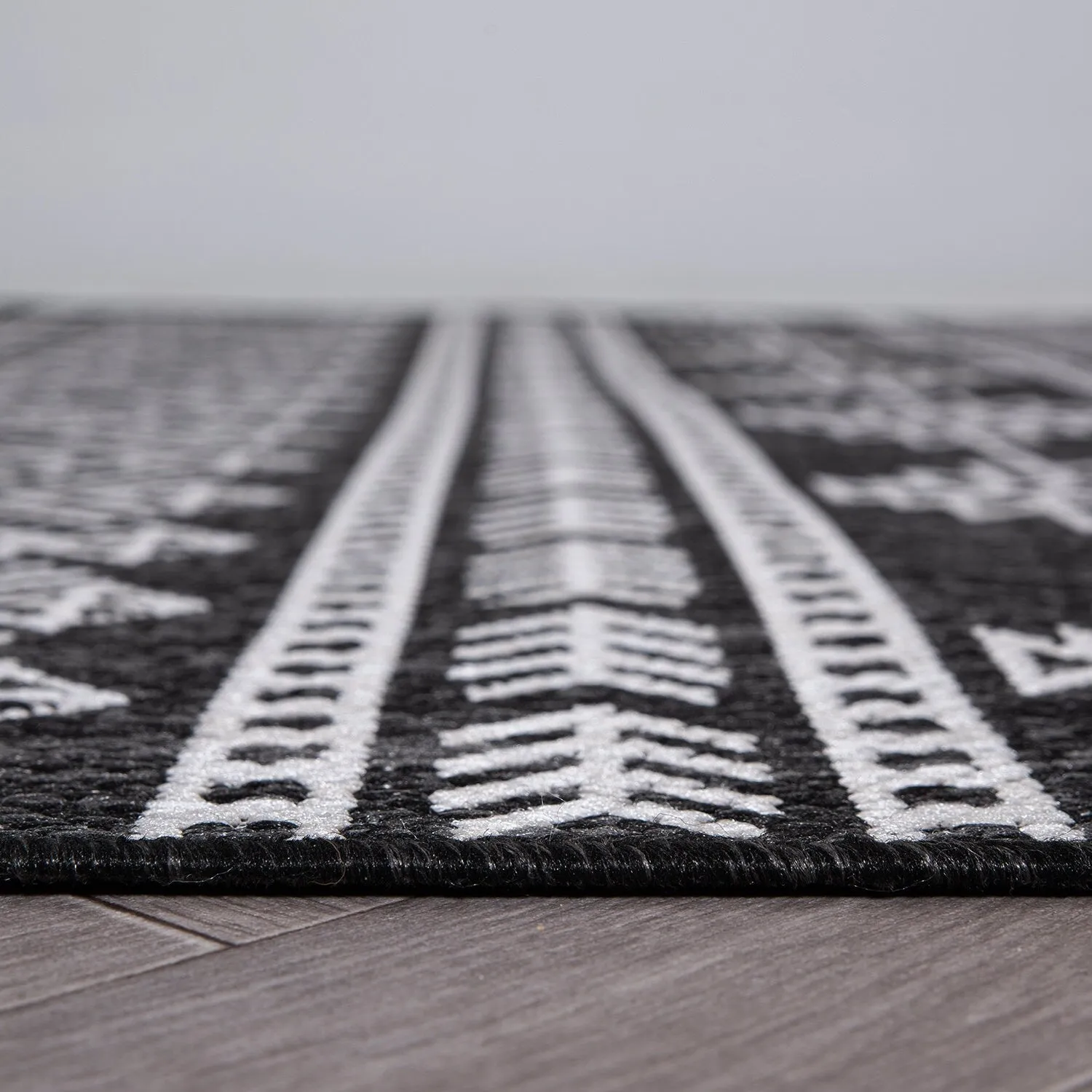 World Rug Gallery Geometric Boho Textured Flat Weave Indoor/Outdoor Area Rug