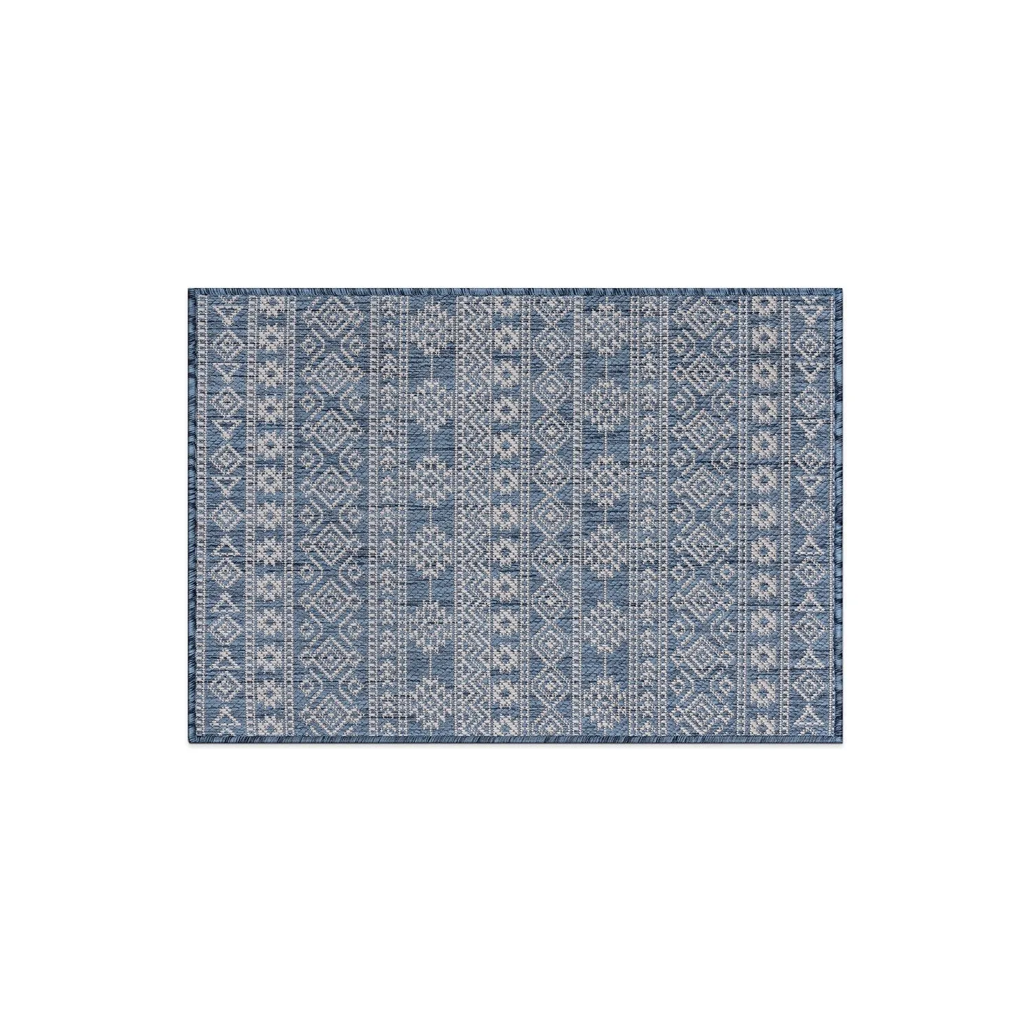 World Rug Gallery Geometric Boho Textured Flat Weave Indoor/Outdoor Area Rug