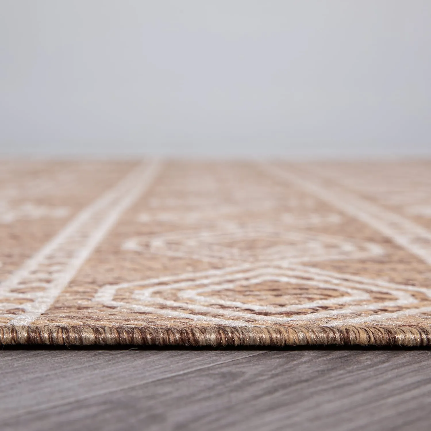World Rug Gallery Geometric Boho Textured Flat Weave Indoor/Outdoor Area Rug